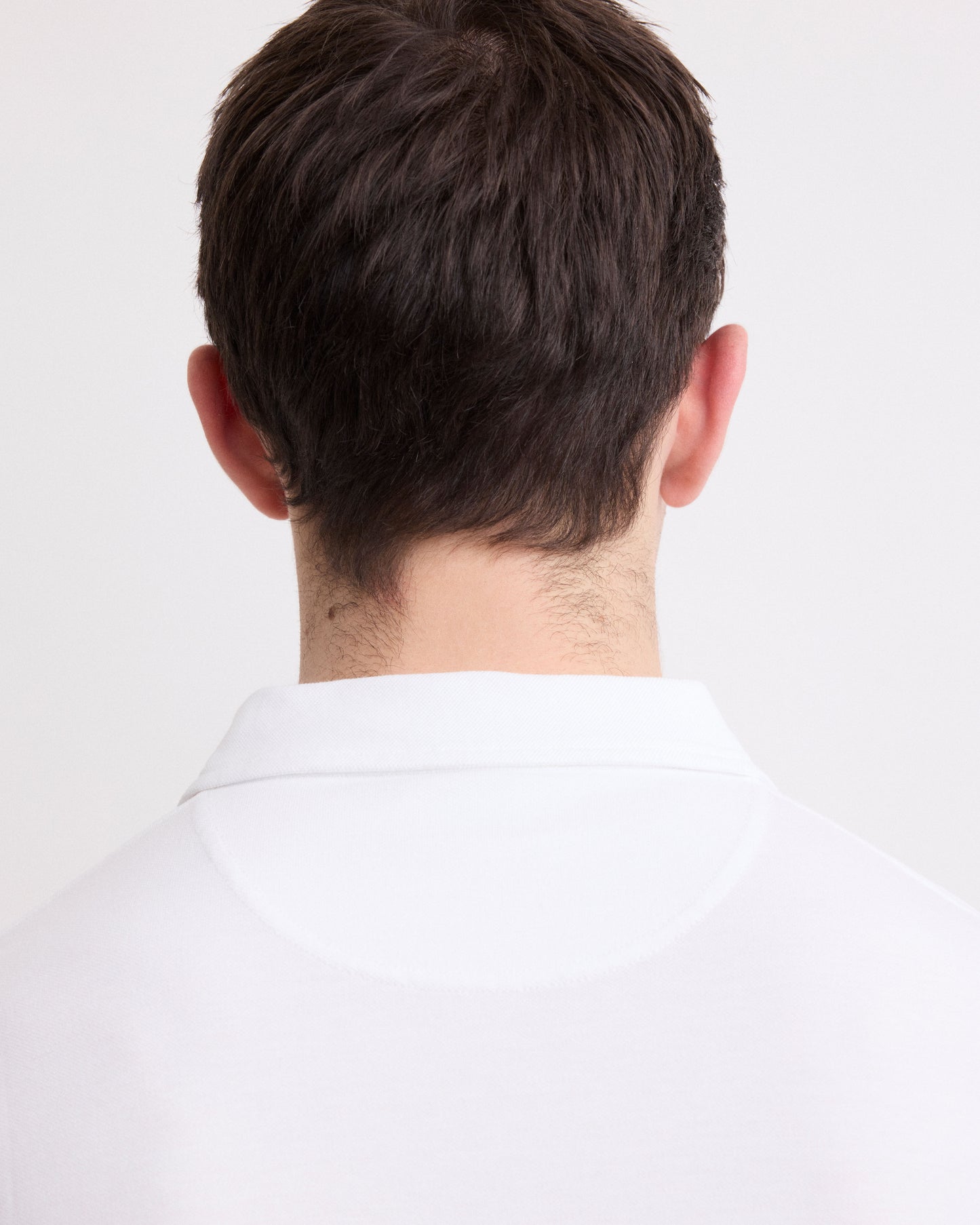 Polo Homme en Piqué de Coton Blanc