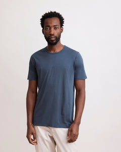 T-Shirt Homme en Jersey De Coton Léger Carbone Light Crew