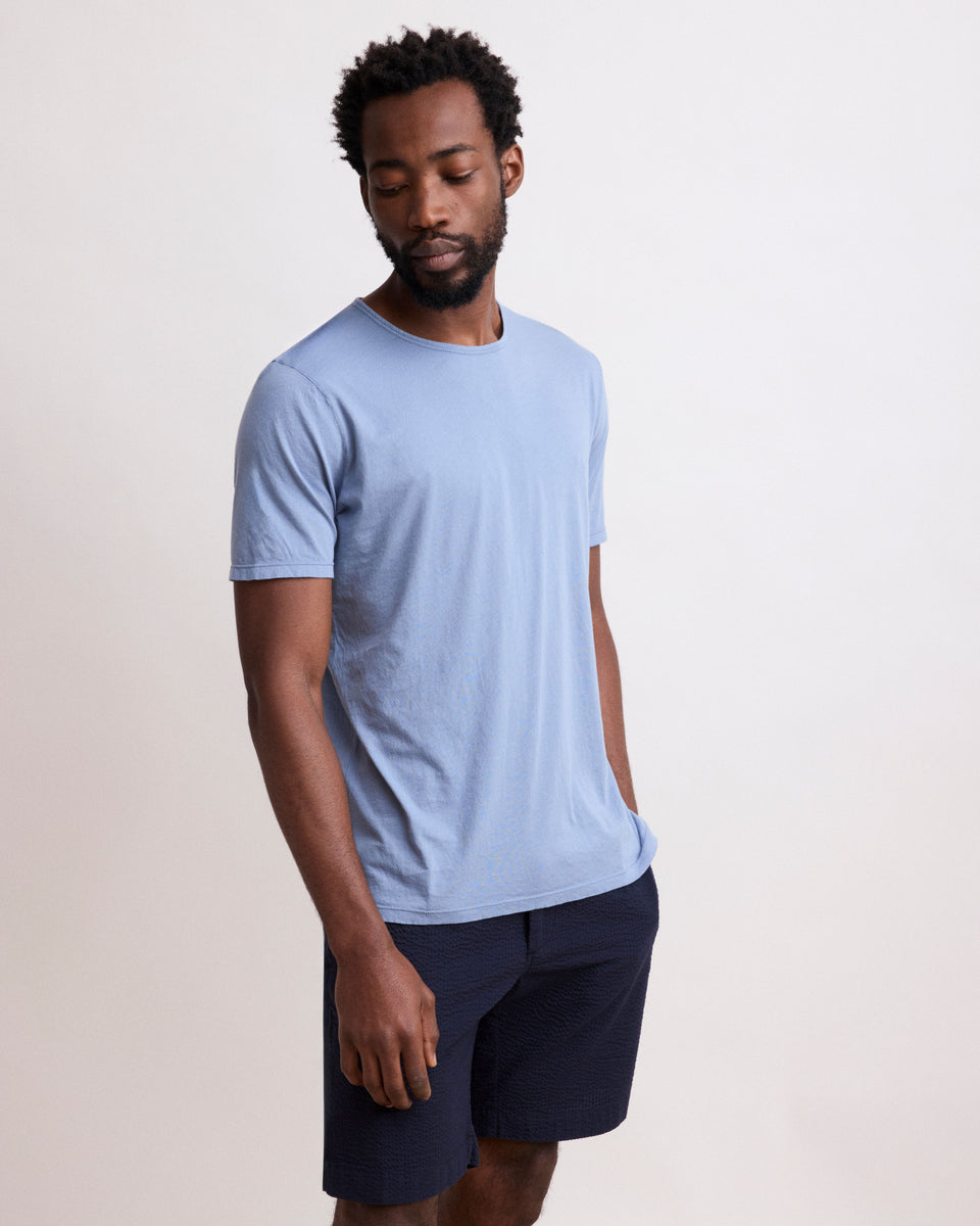 Light Crew Men's Blue Light Cotton Jersey T-shirt - Image alternative