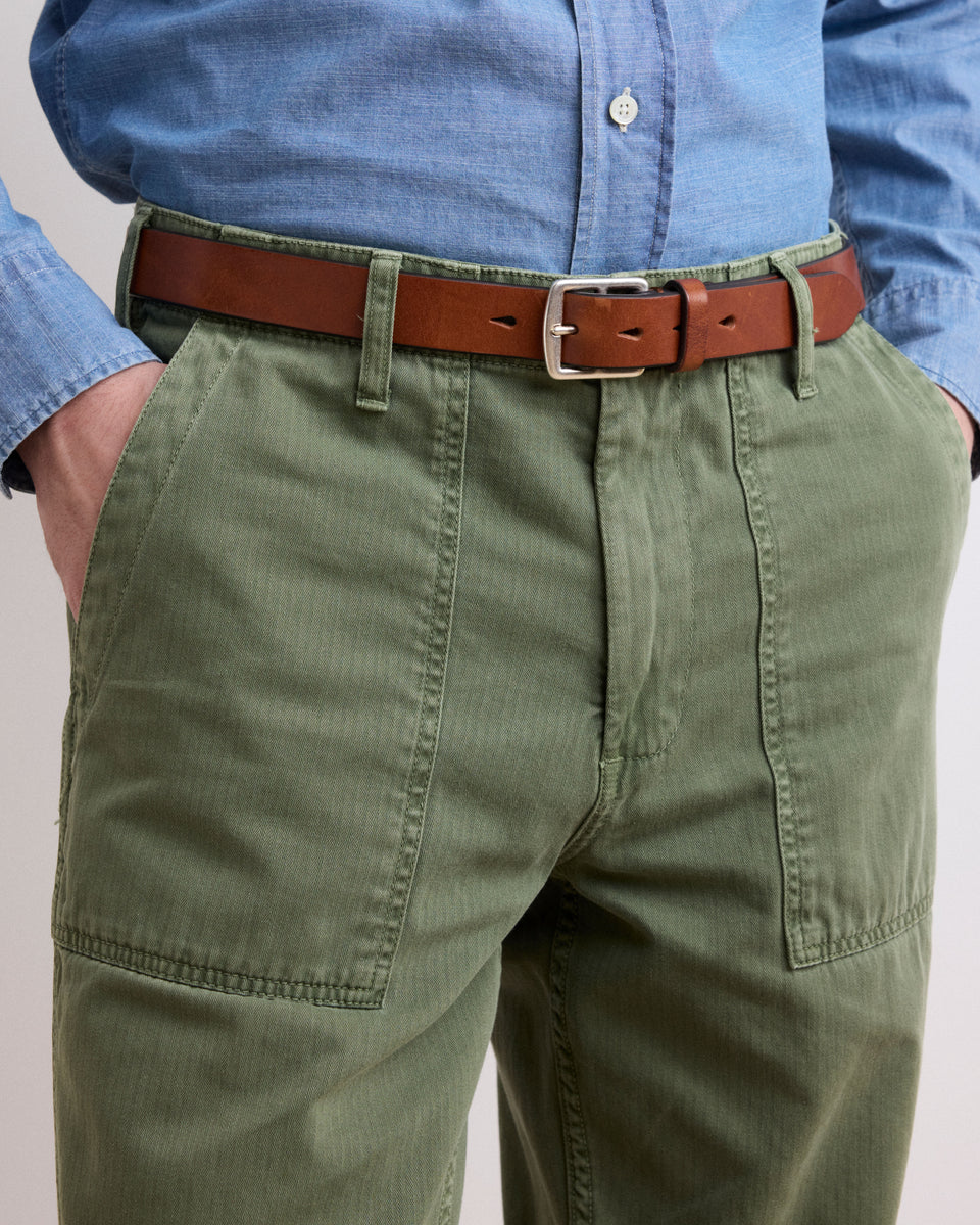 Austin Men's Brown Leather Belt - Image principale