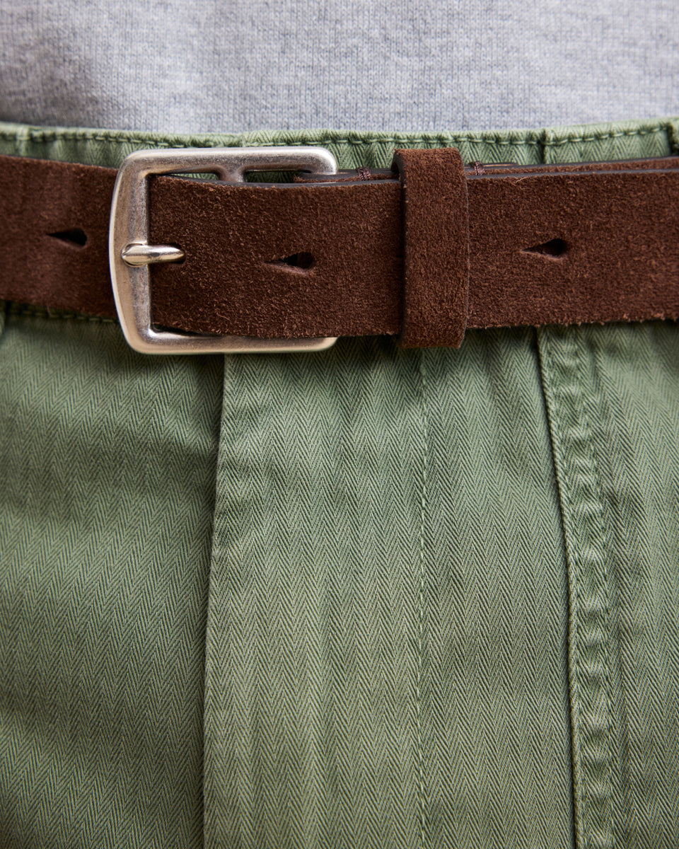 Austin Men's Camel Suede Leather Belt - Image alternative