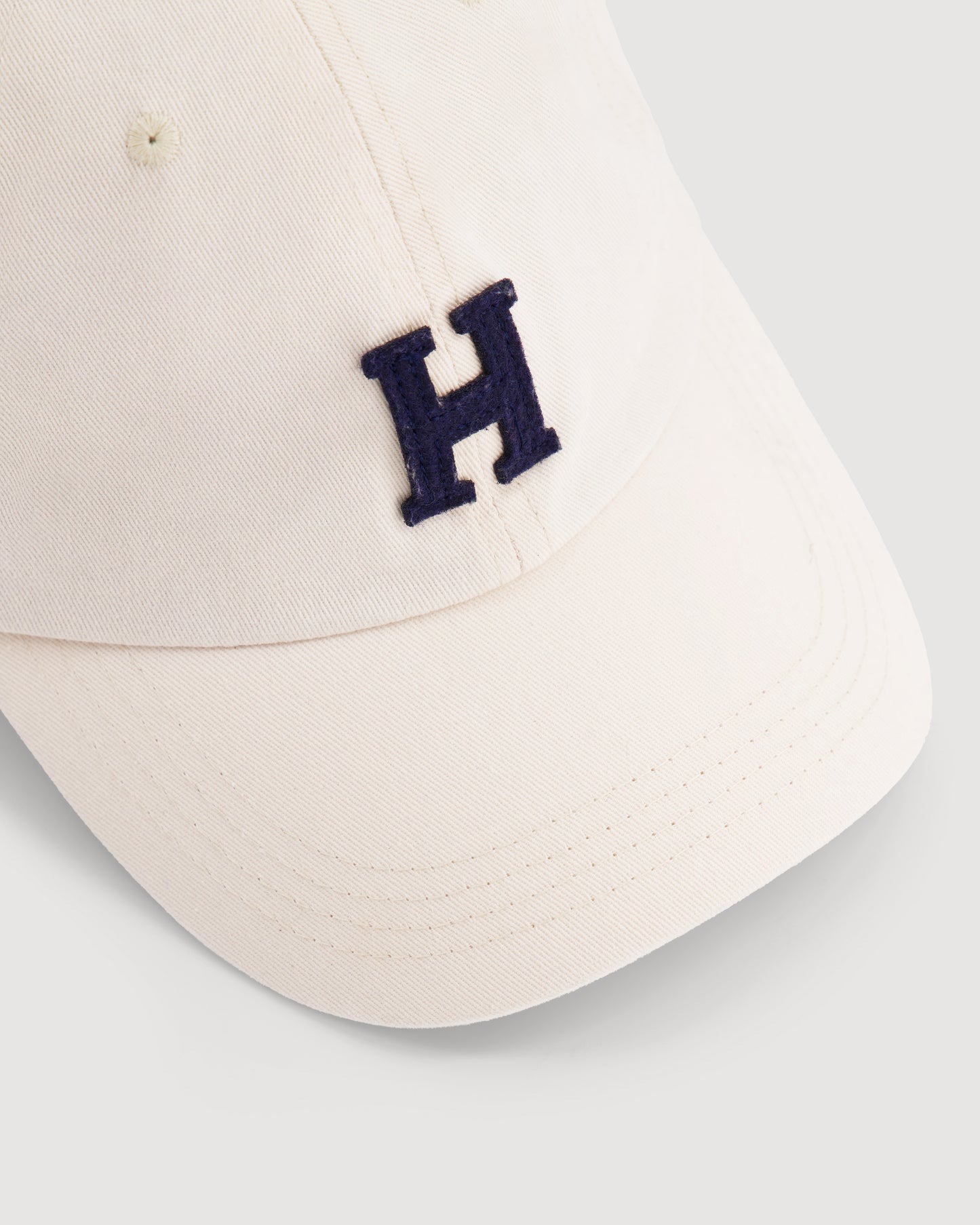 Cap H Men's Ivory Cotton Cap