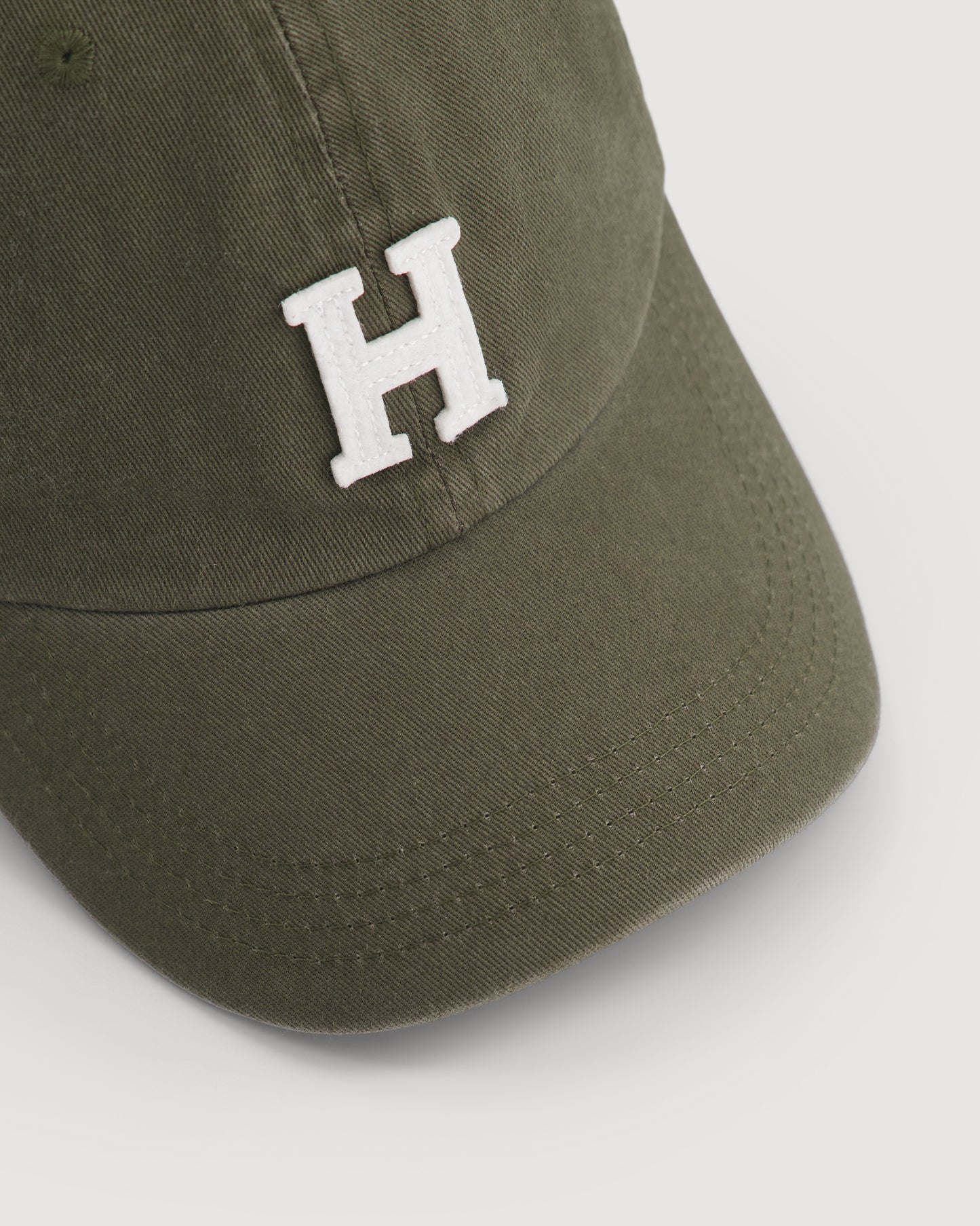 Cap H Men's Army Green Cotton Cap