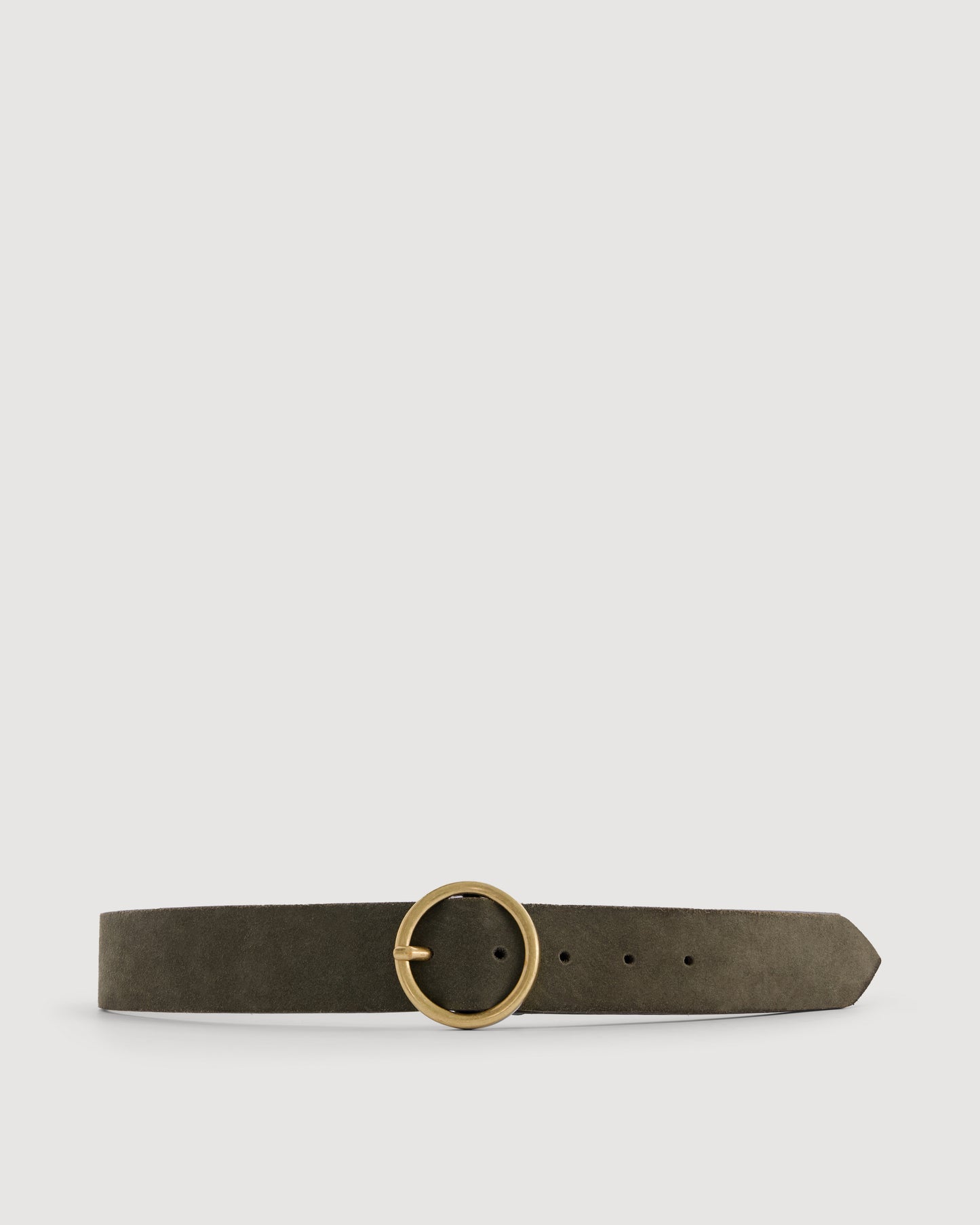 Ceinture Femme en Cuir Suédé Vert Militaire Aronde