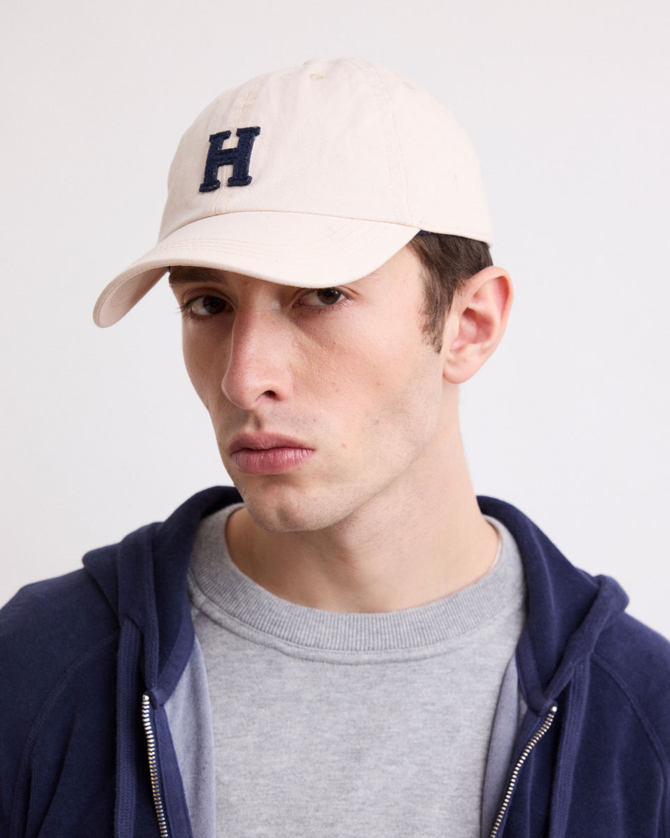 Cap H Men's Ivory Cotton Cap - Image principale