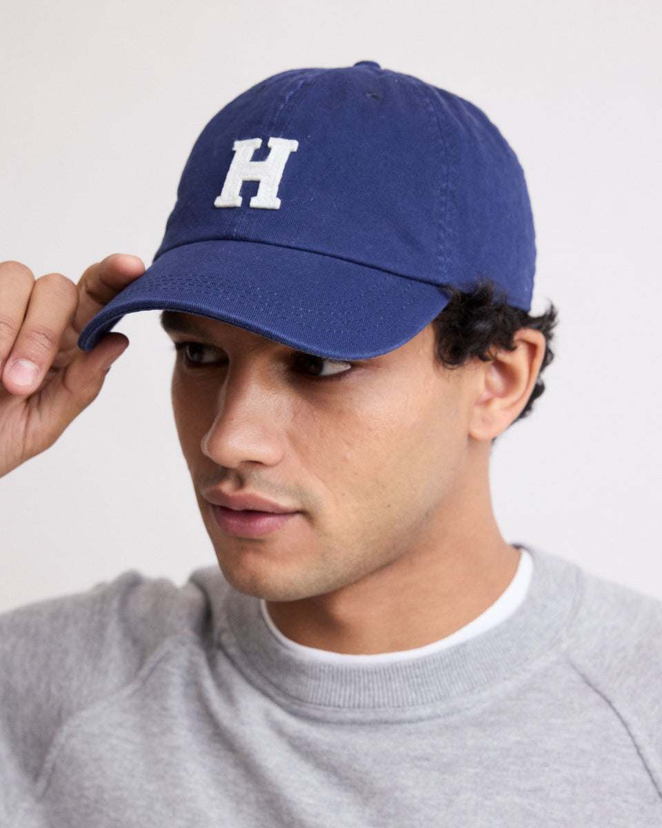 Casquette Homme en Coton Bleu Indigo Cap H - Image principale