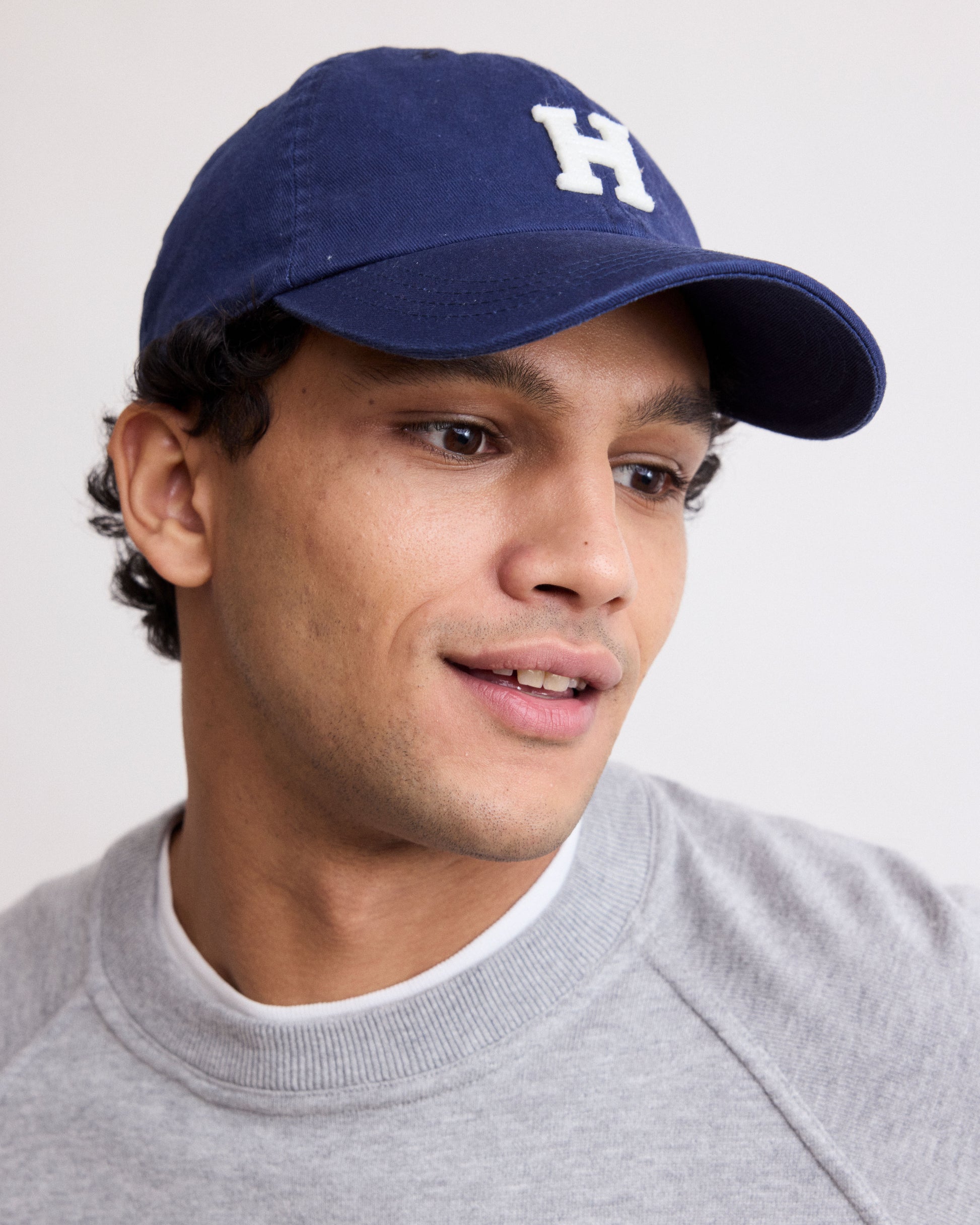 Casquette Homme en Coton Bleu Indigo Cap H