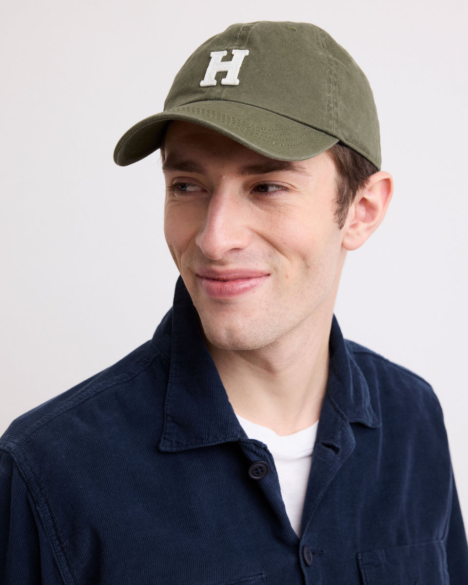 Cap H Men's Army Green Cotton Cap - Image principale