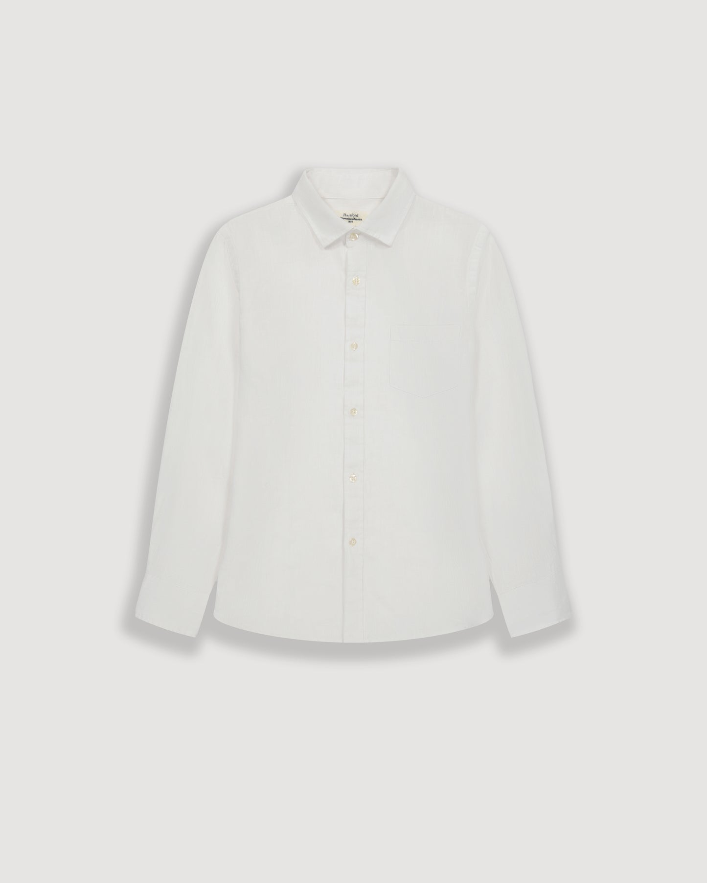 Chemise Garçon en Lin Blanc Paul