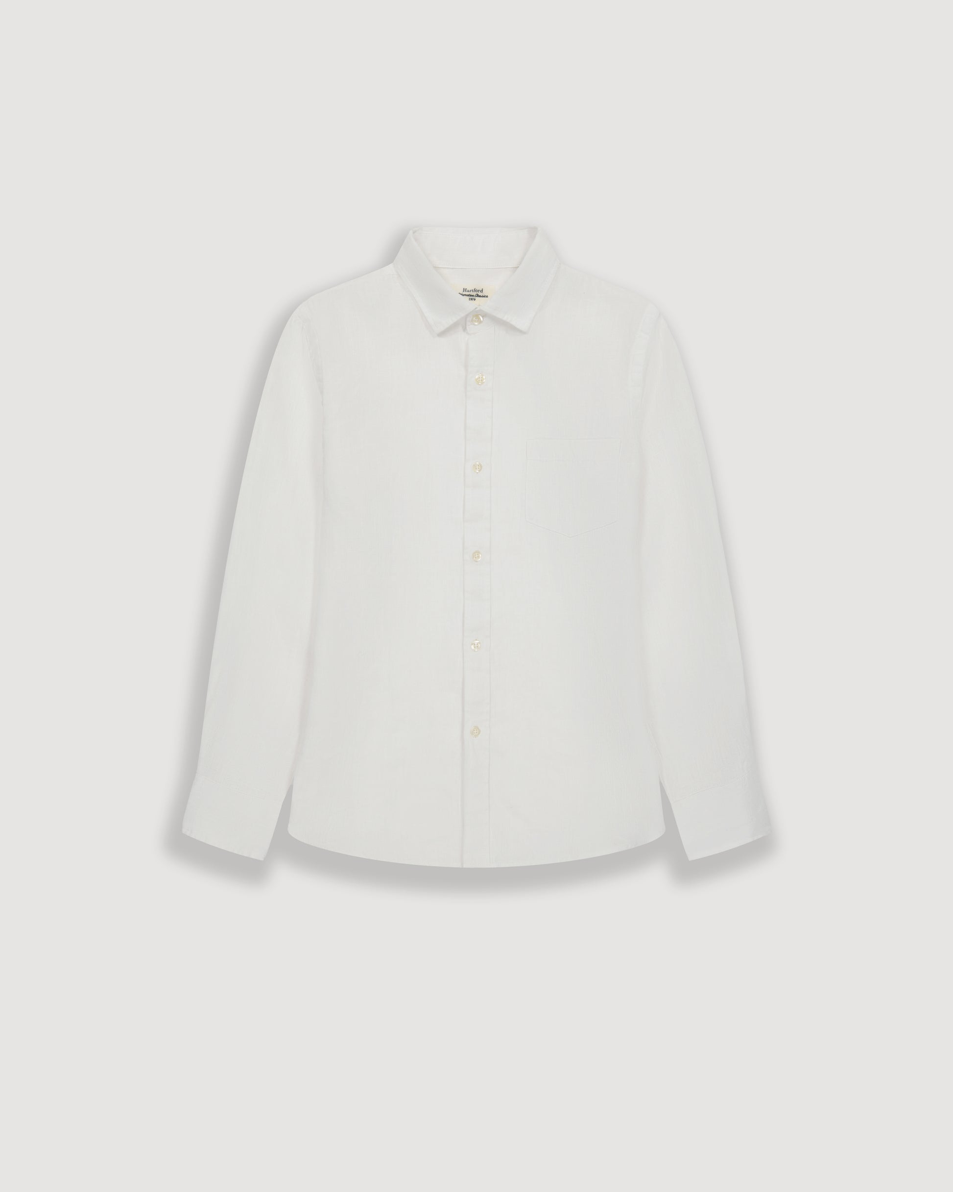 Chemise Garçon en Lin Blanc Paul