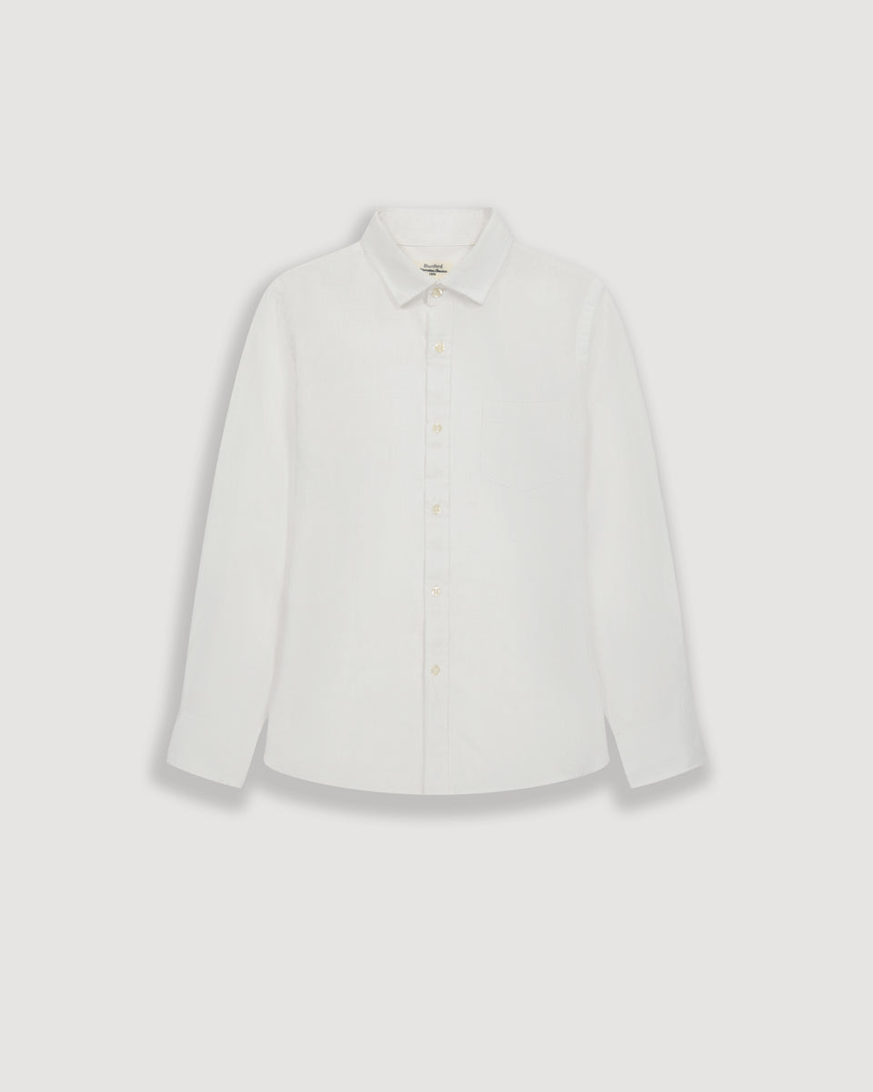 Chemise Garçon en Lin Blanc Paul - Image principale