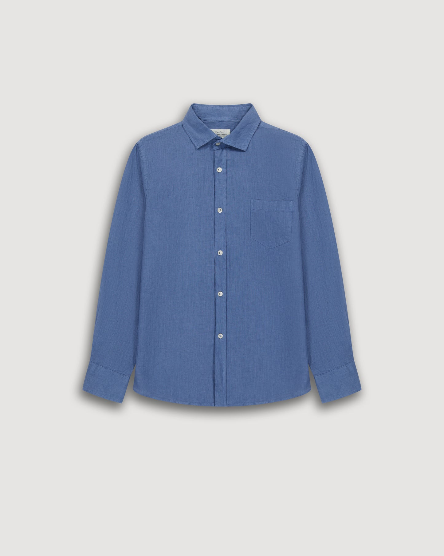 Chemise Garçon en Lin Bleu Denim Paul