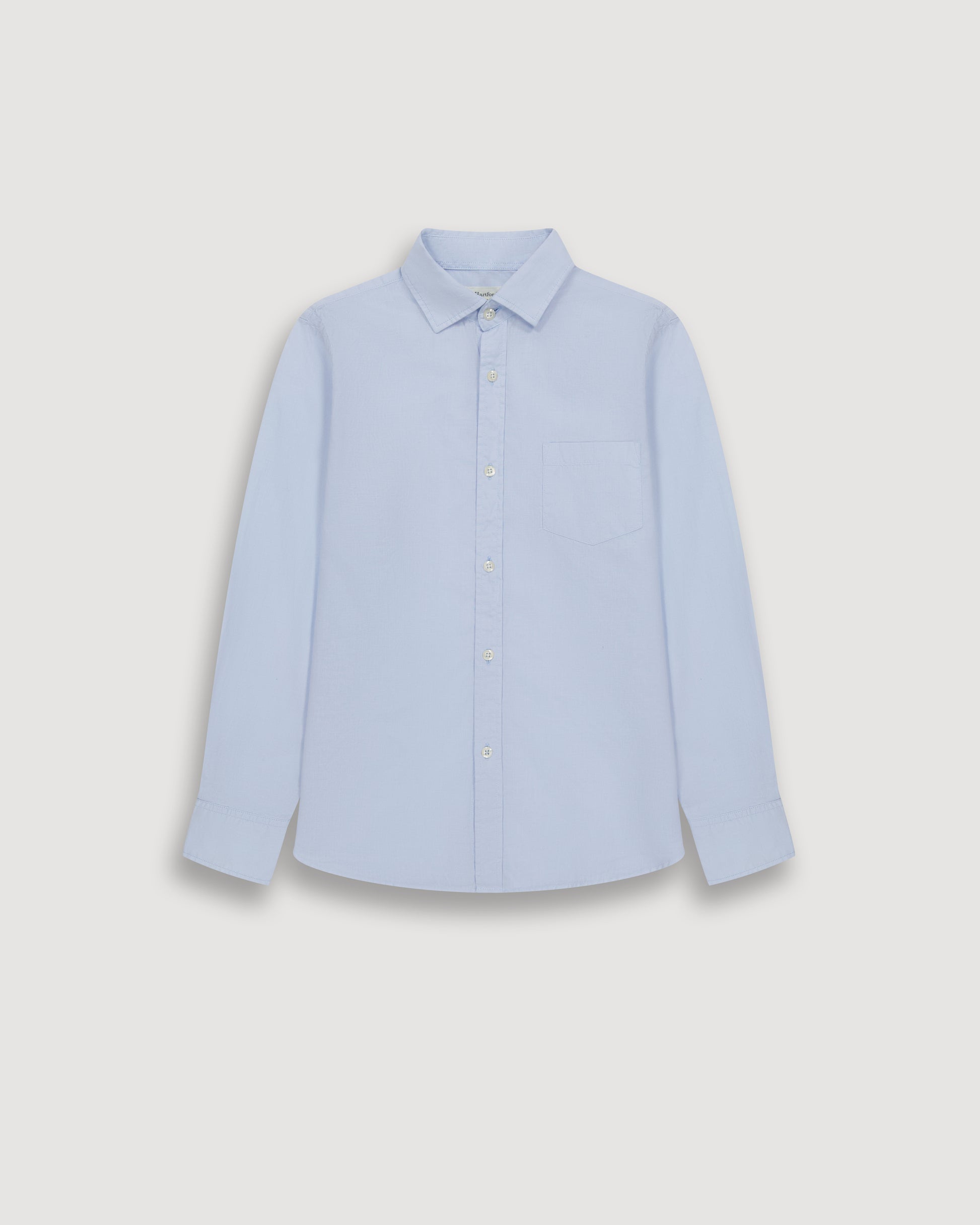 Chemise Garçon en Voile de Coton Bleu Clair Paul