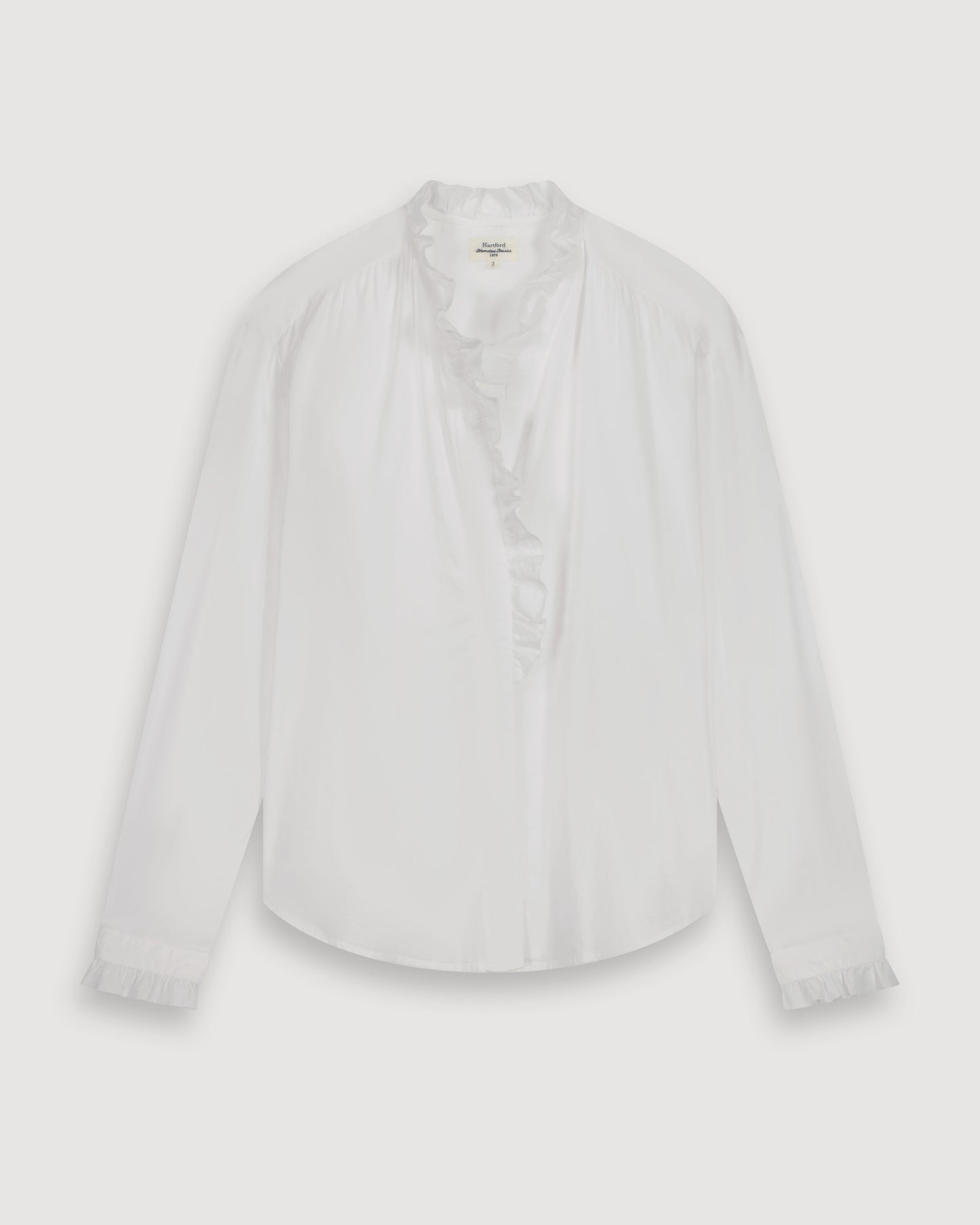 Chemise Femme en Voile de Coton Blanc Carlotta