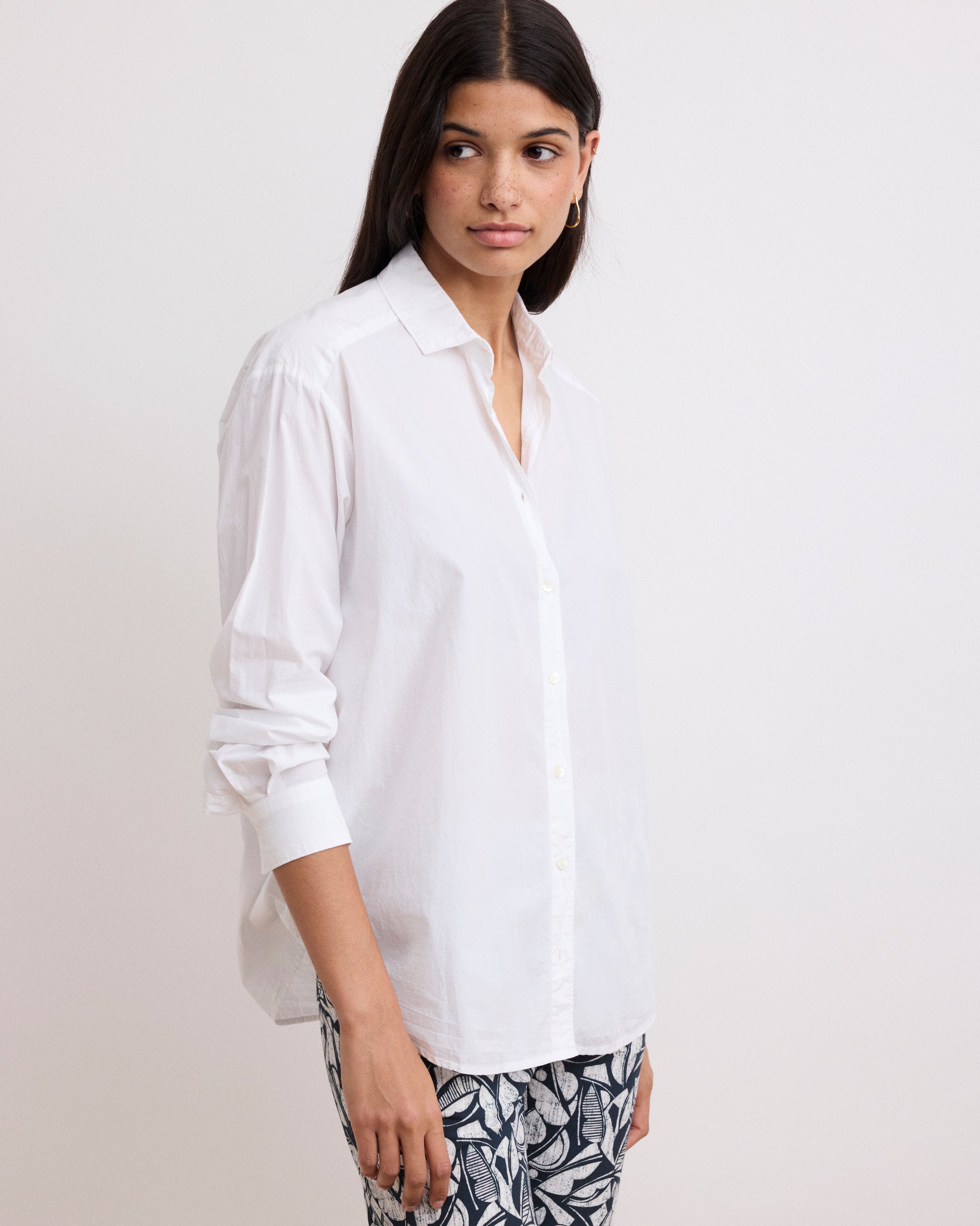 Chemise Femme en Popeline Blanc Charlot