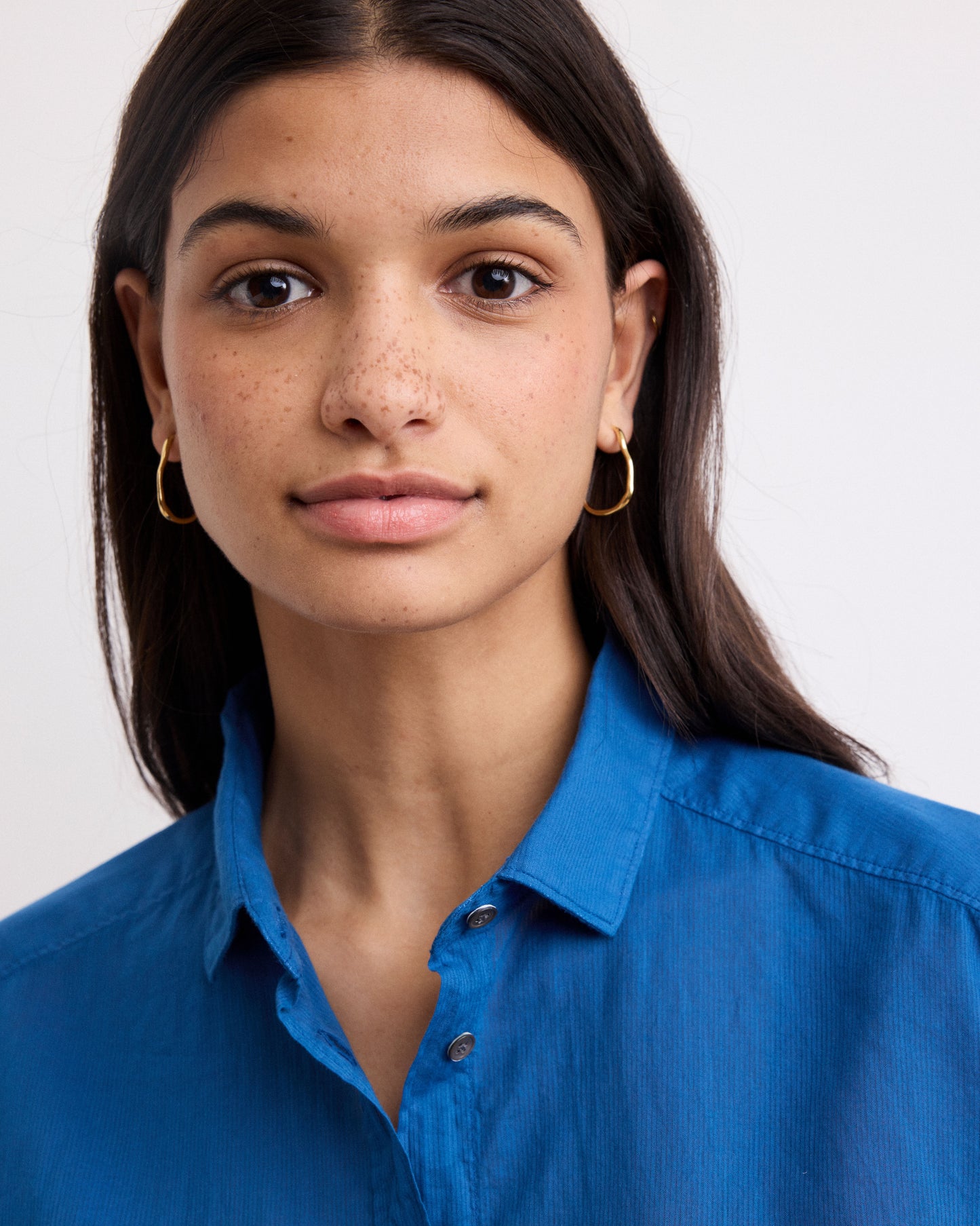 Chemise Femme en voile de Coton Bleu Charlot