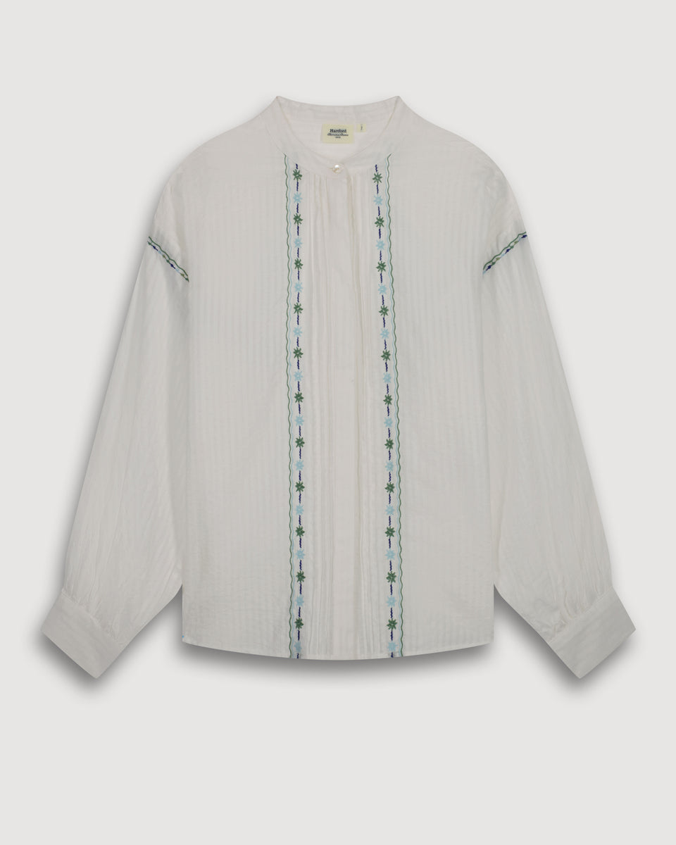 Chemise Femme Voile de Coton Ecru Chili - Image 3