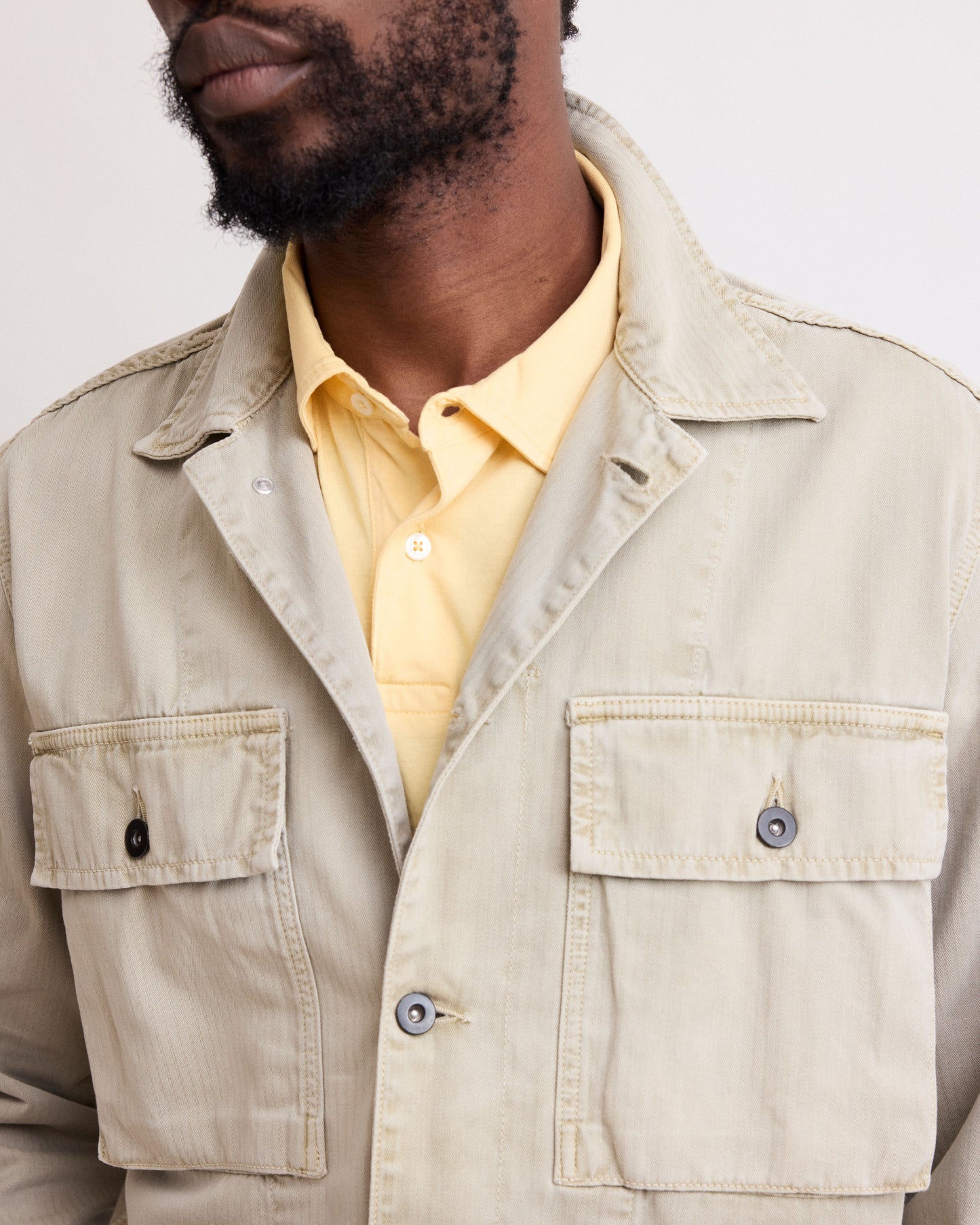 Veste Homme en Coton Beige Dar