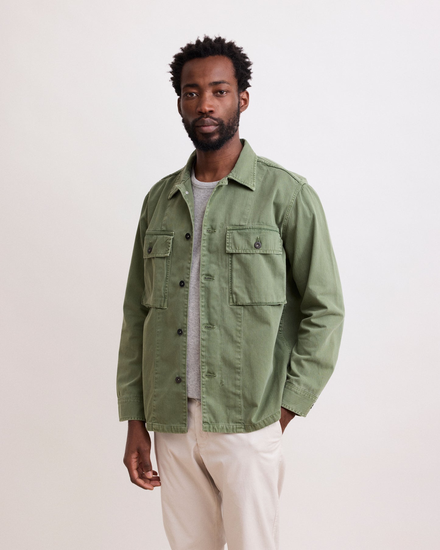 Veste Homme en Coton Vert Militaire Dar