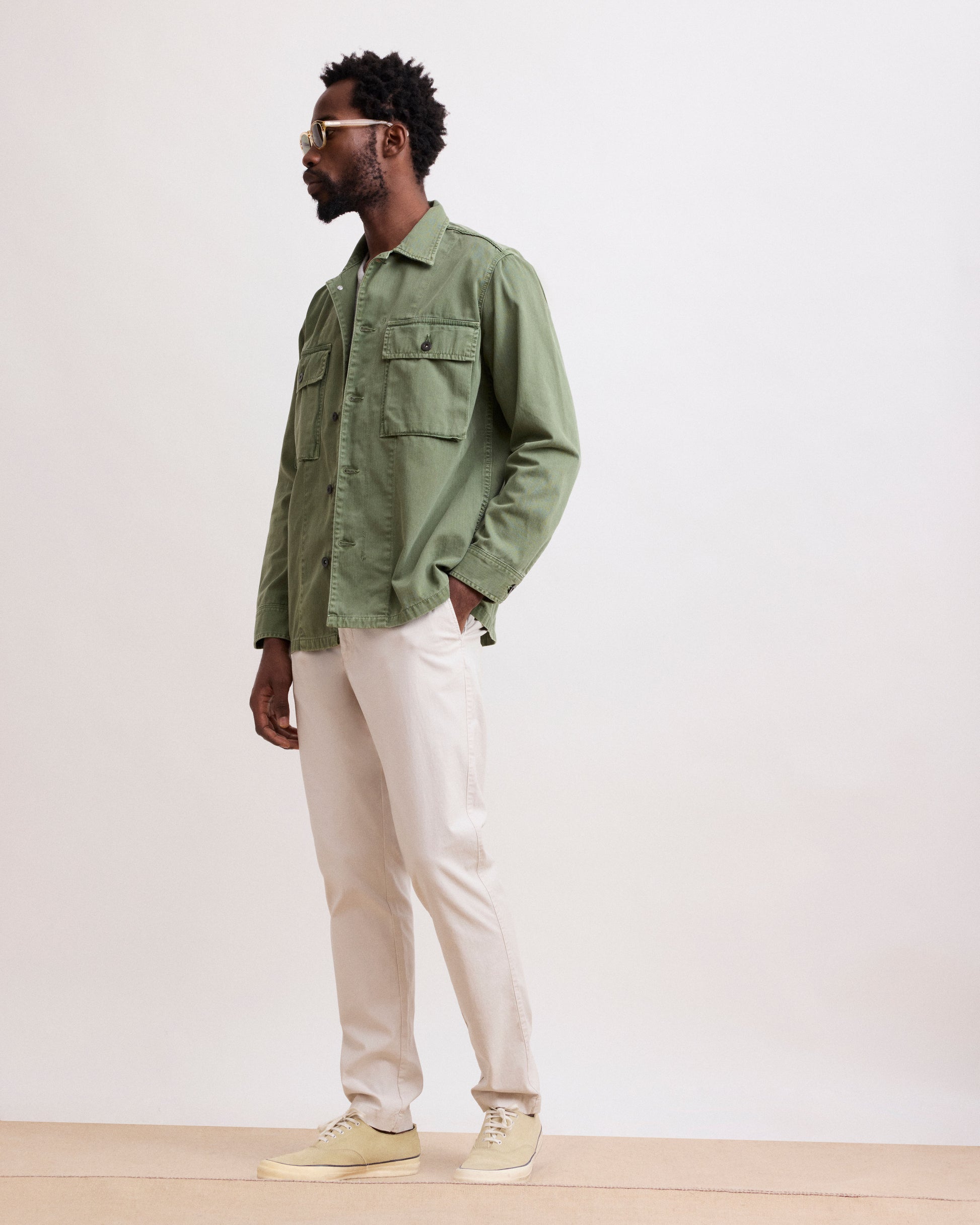 Veste Homme en Coton Vert Militaire Dar