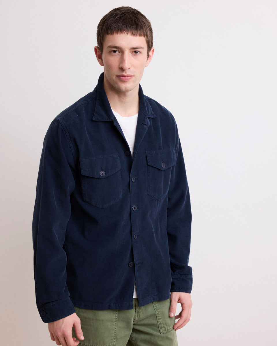 Jame Men's Deep Blue Corduroy Jacket - Image alternative