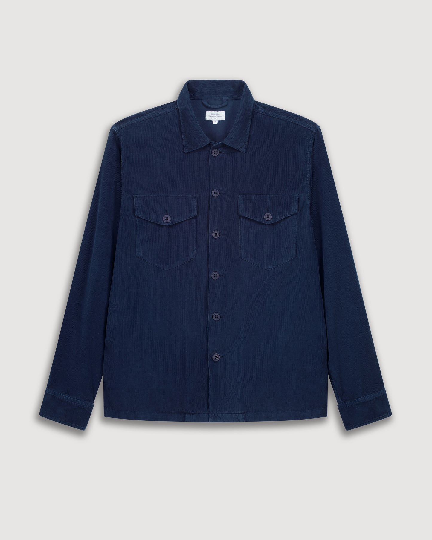 Veste Homme en Velours Côtelé Bleu Marine Jame