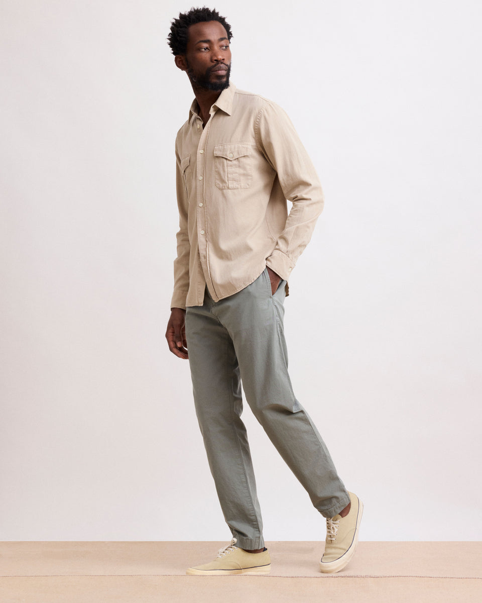 Tex Men's Army Green Chino Pants - Image principale