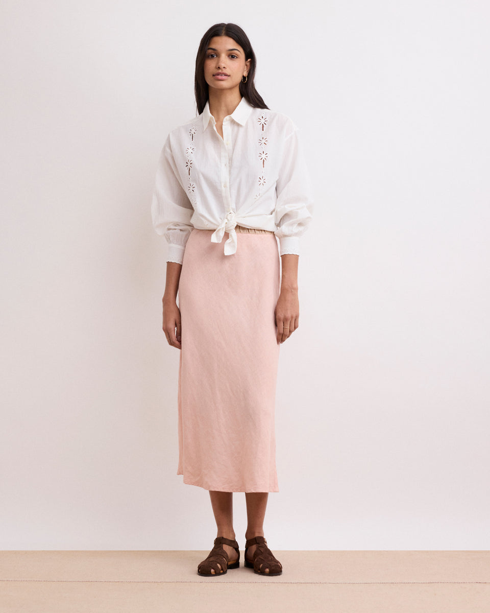 Jima Women's Blush Linen Skirt - Image principale