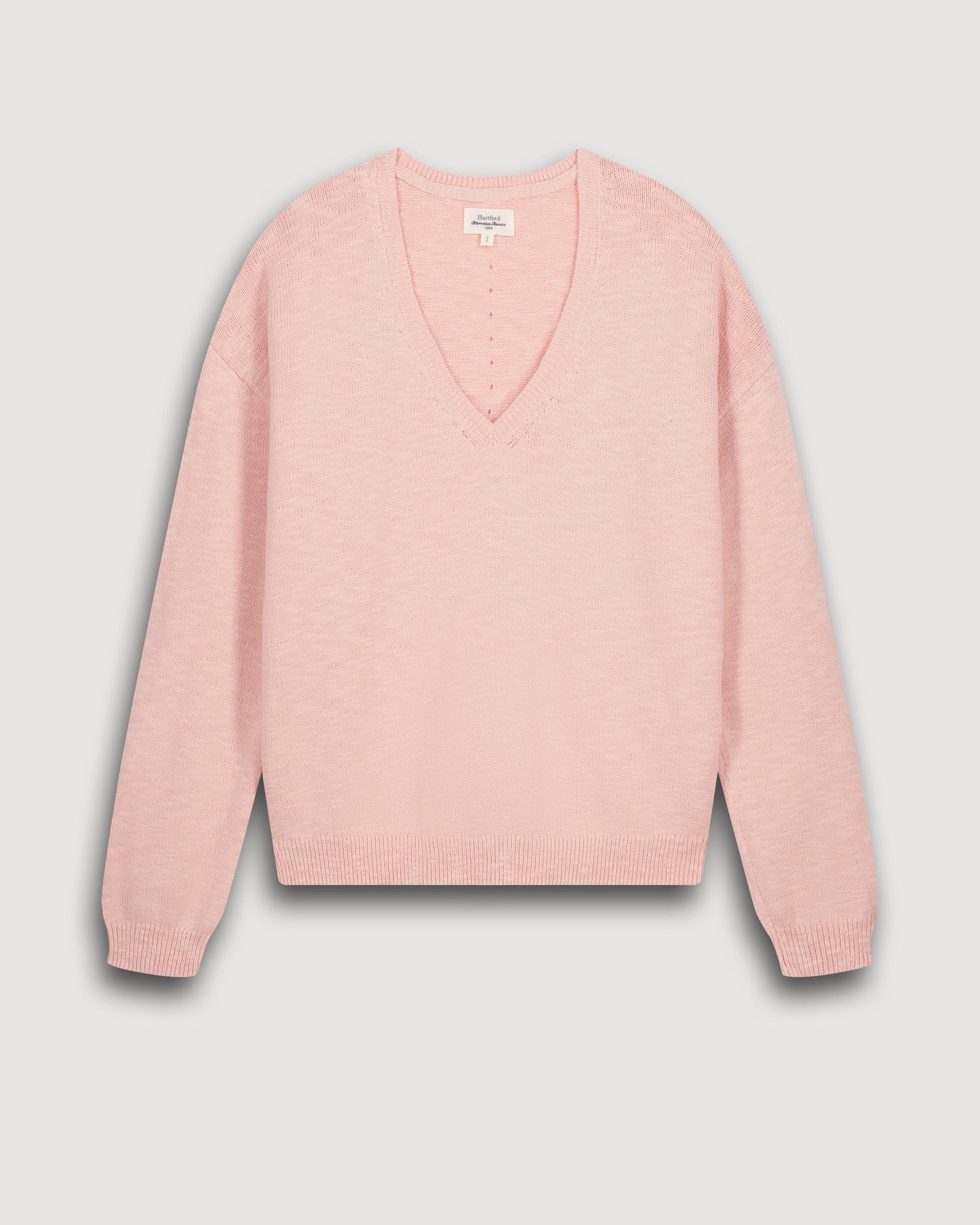 Mirtille Women's Pink Slub Cotton Sweater