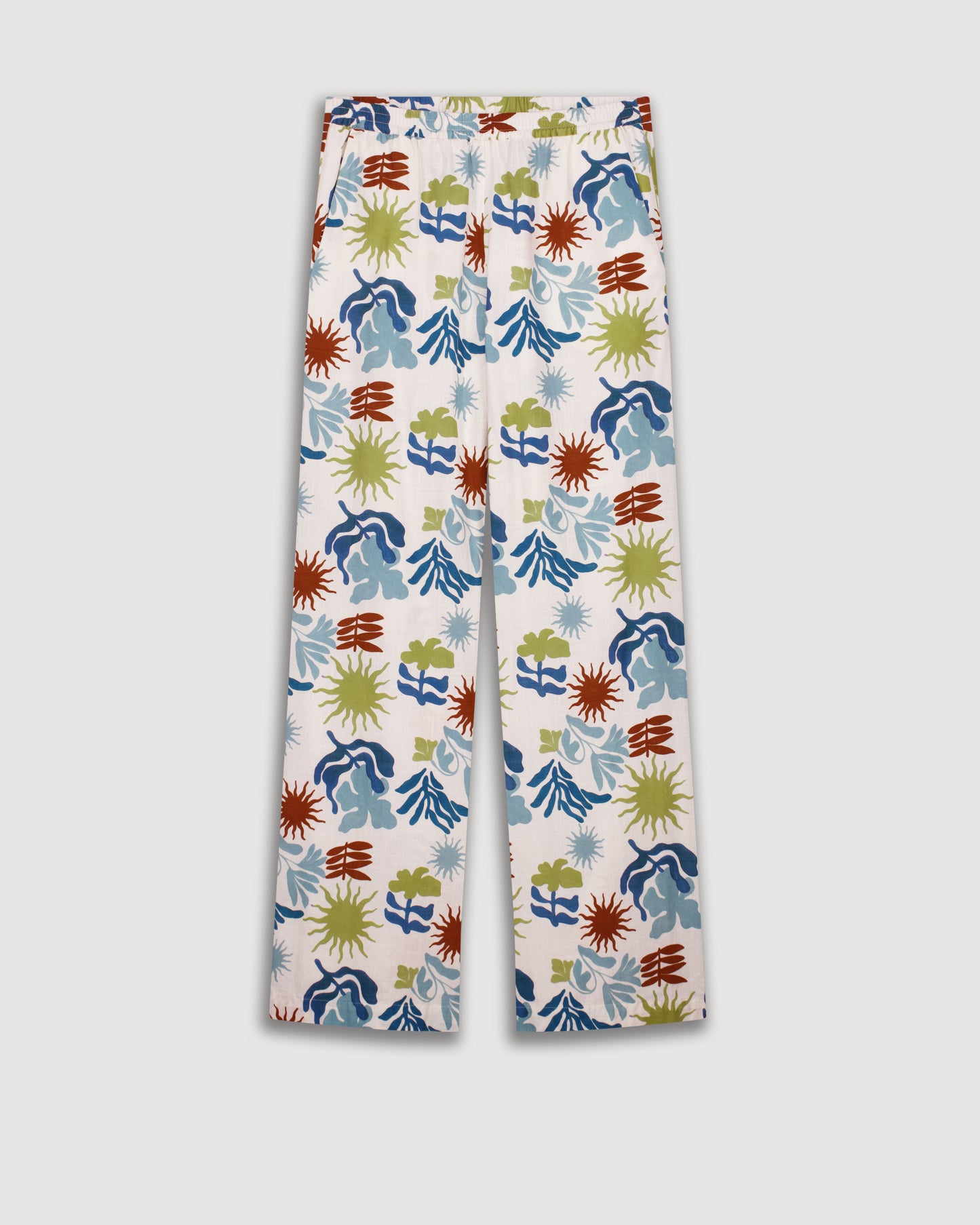 Palladium Women's Blue Summer Printed Cotton Pants