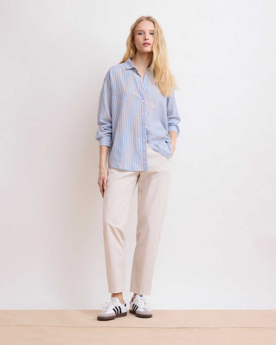 Perfect Women's Beige Poplin Pants - Image principale