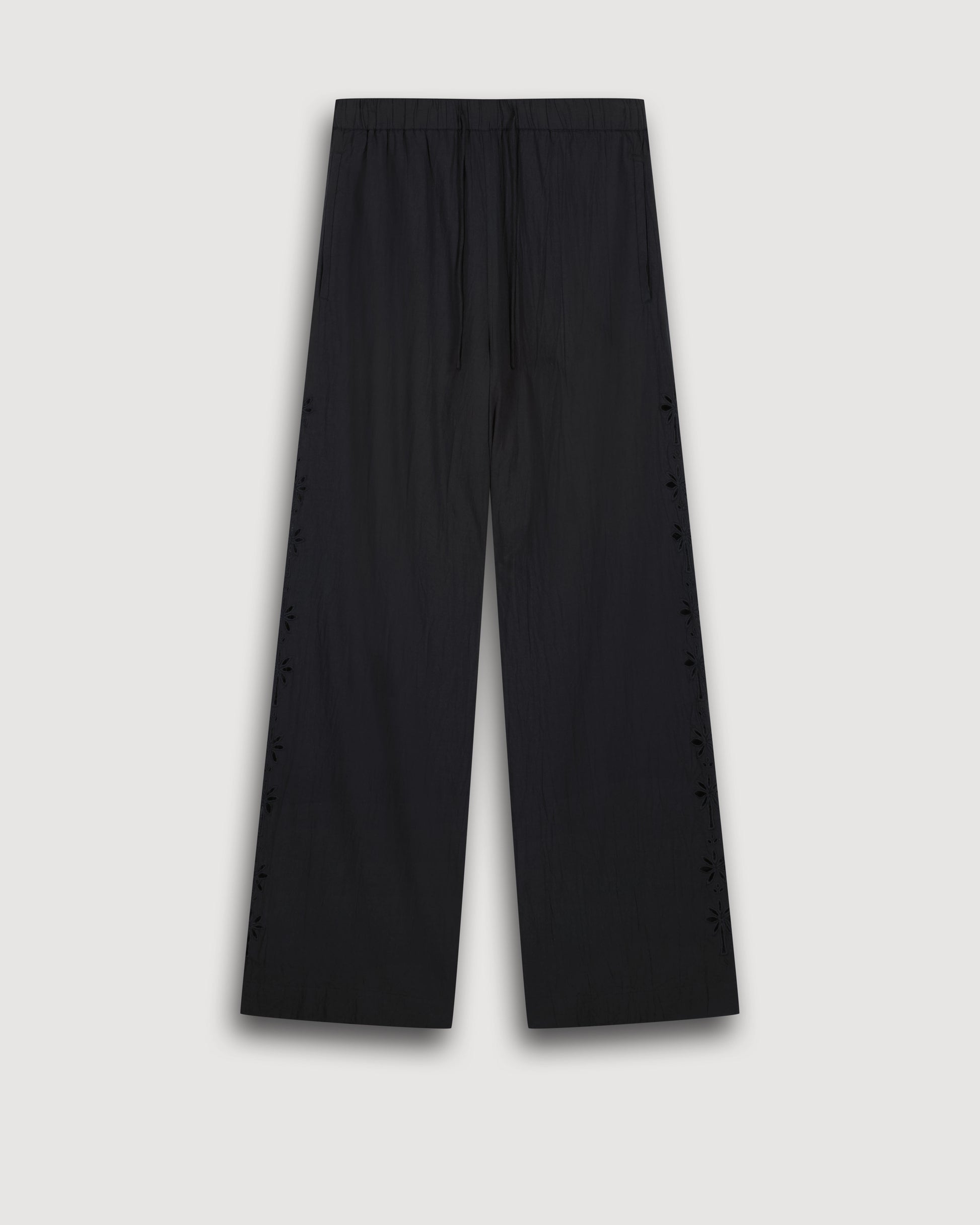 Pantalon Femme en voile de coton Noir Palma