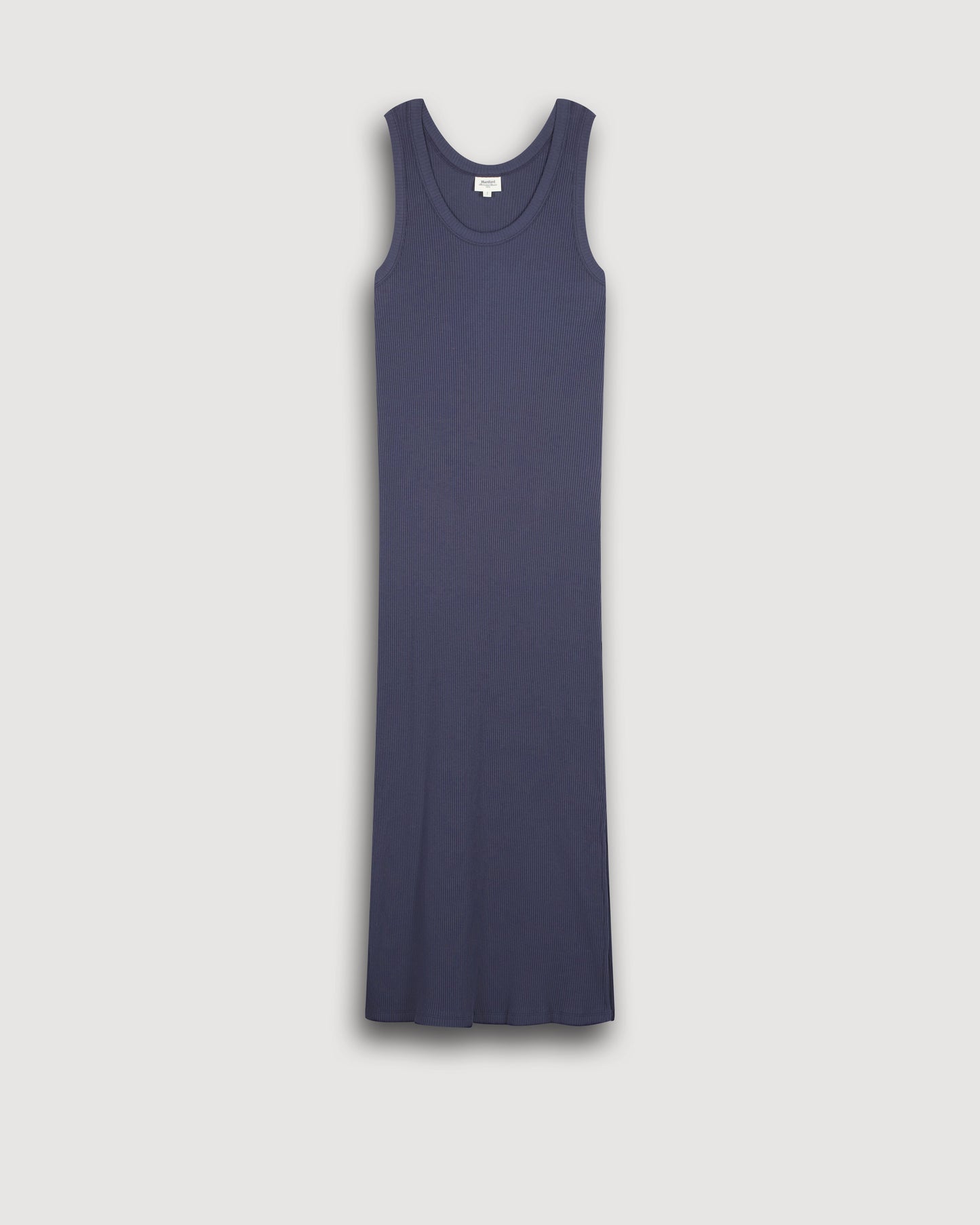 Tea Women's Navy Blue Ribbed Cotton Dress