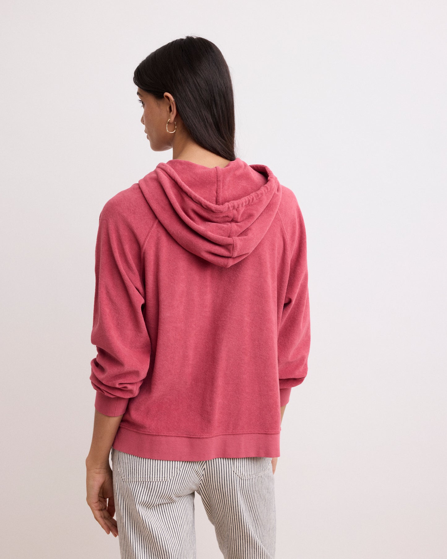 Sweatshirt Femme en Eponge Framboise Terja