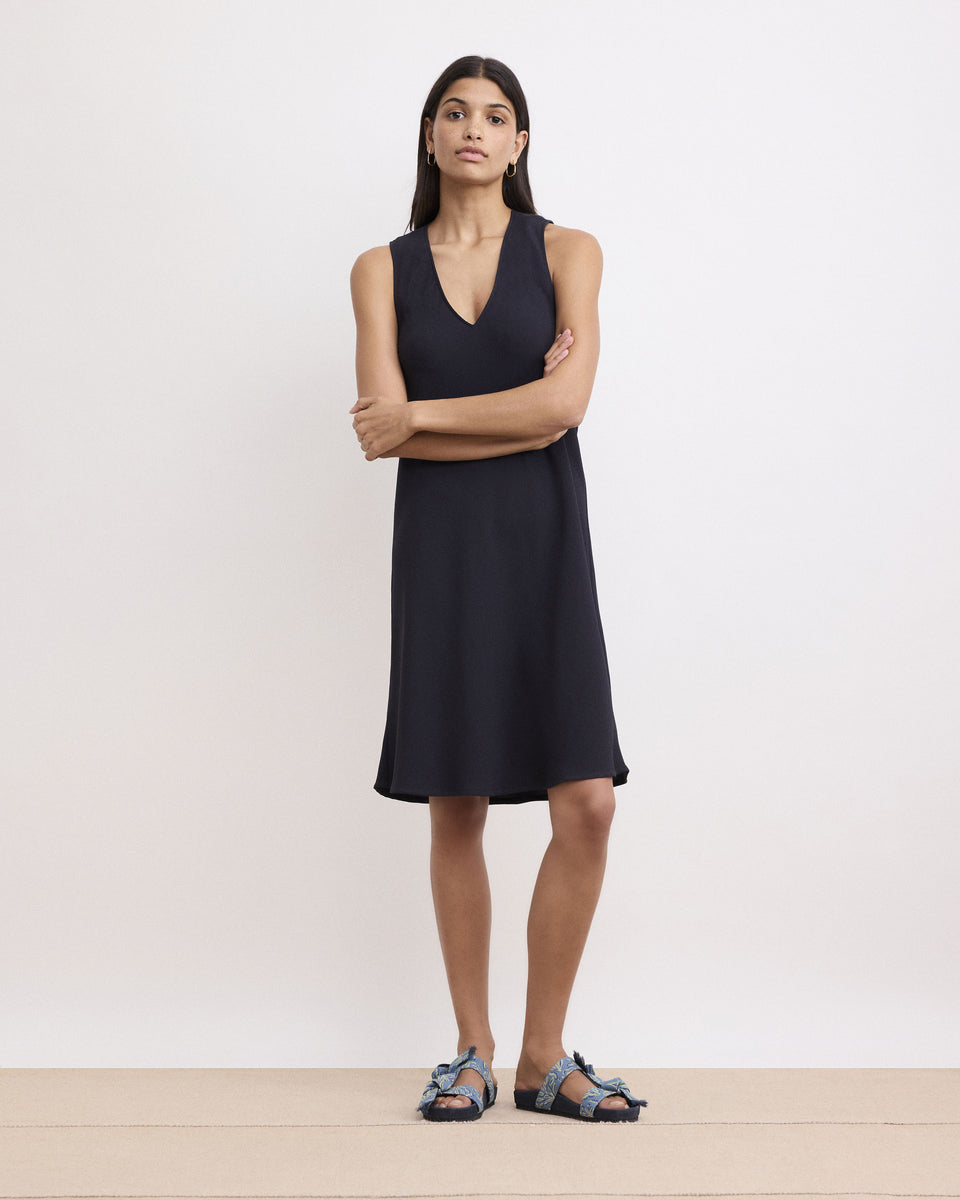 Rudith Women's Navy Blue Crepe Dress - Image principale