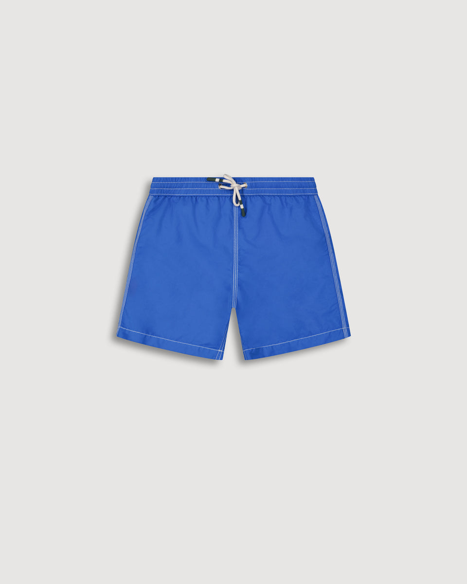 Achille Boy's Lagoon Blue Classic Swim Trunks - Image principale