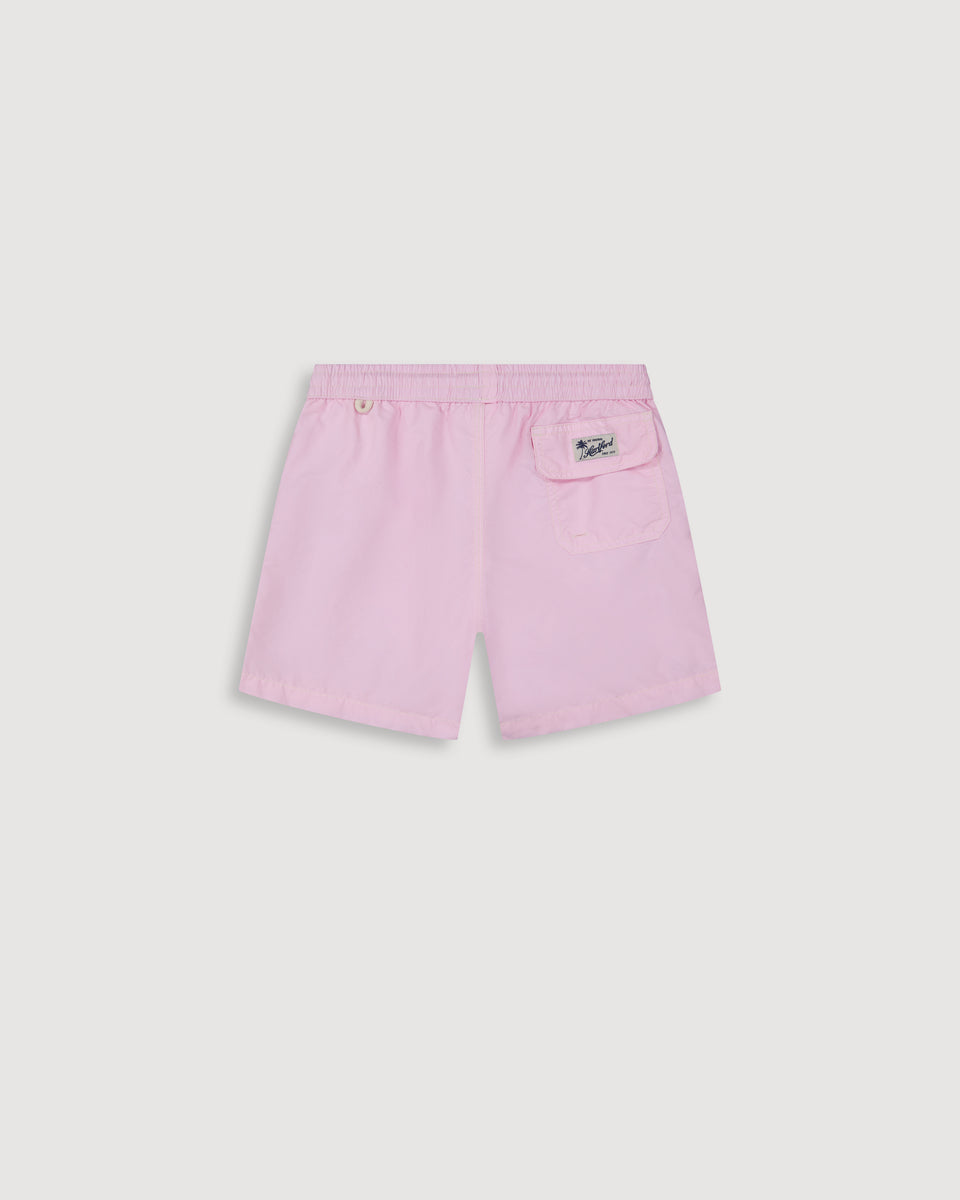 Achille Boy's Faded Pink Classic Swim Trunks - Image alternative