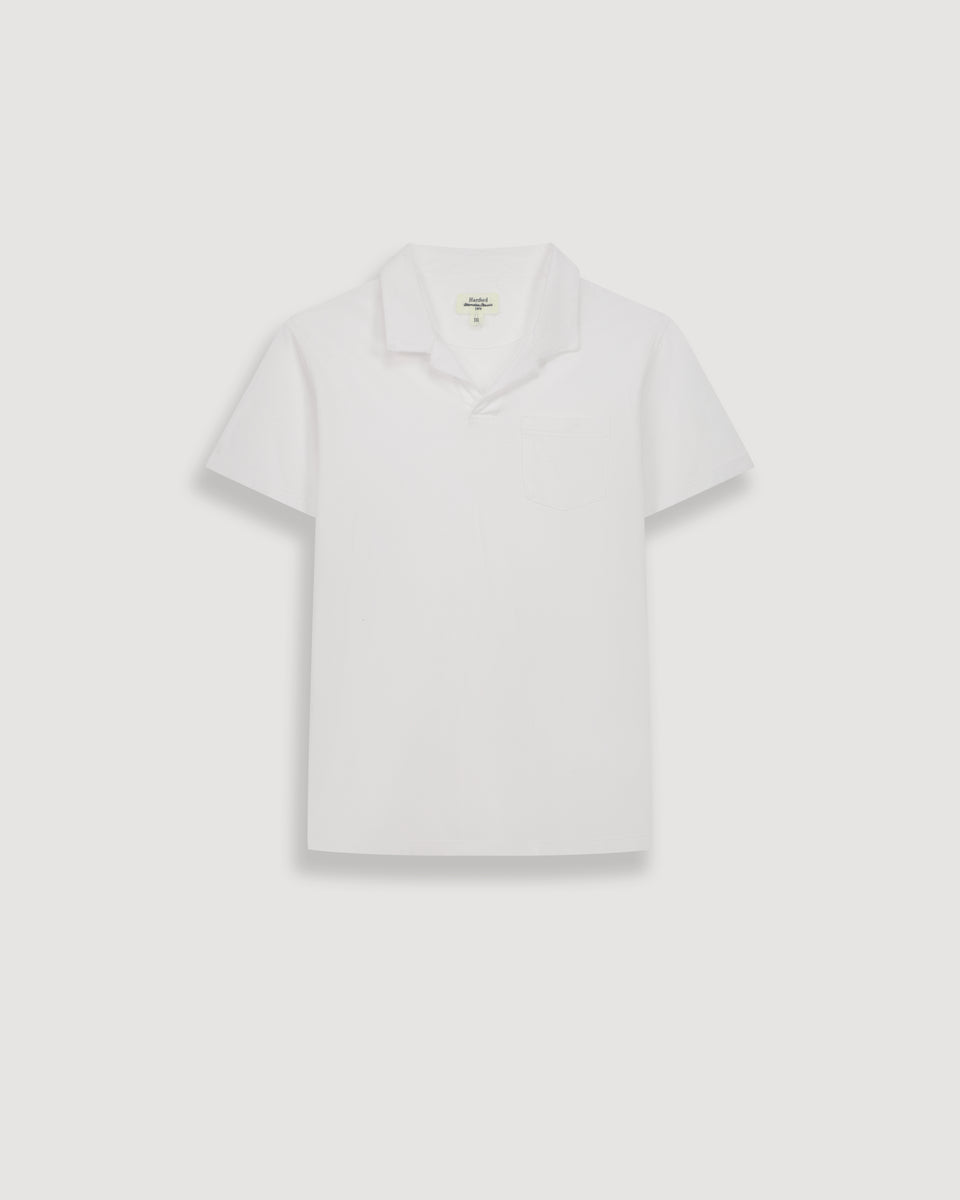 Boy's Ivory Piqué Cotton Polo - Image principale