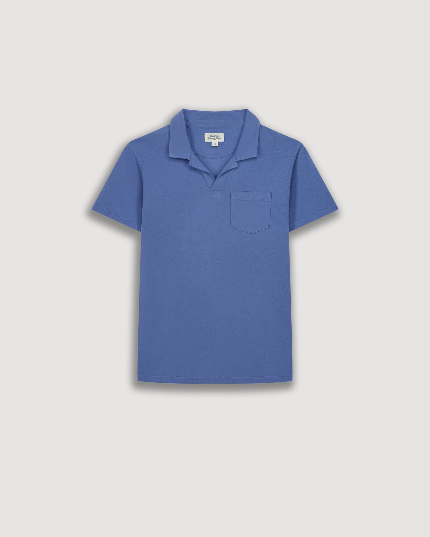 Polo Garçon en Coton Piqué Chambray