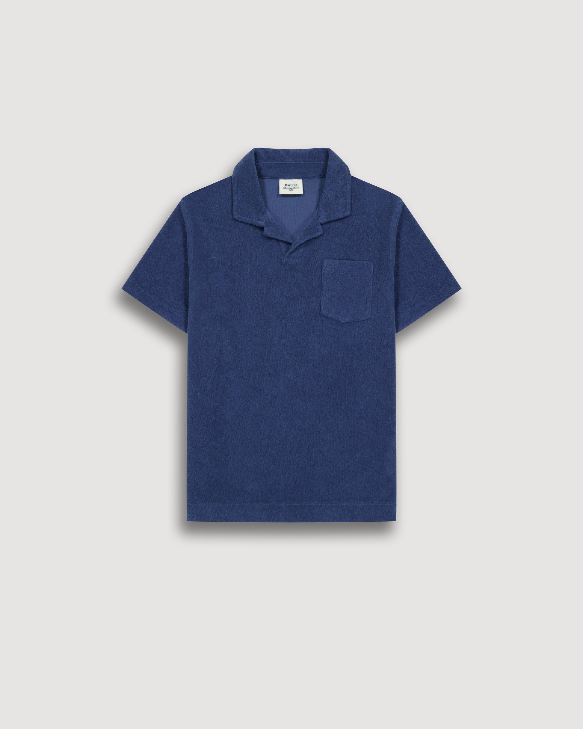 Polo Garçon en Eponge Bleu Cobalt