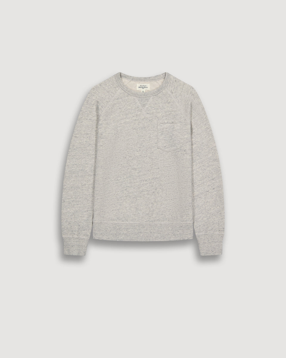 Sweatshirt Garçon en Coton Flammé Gris Chiné - Image principale