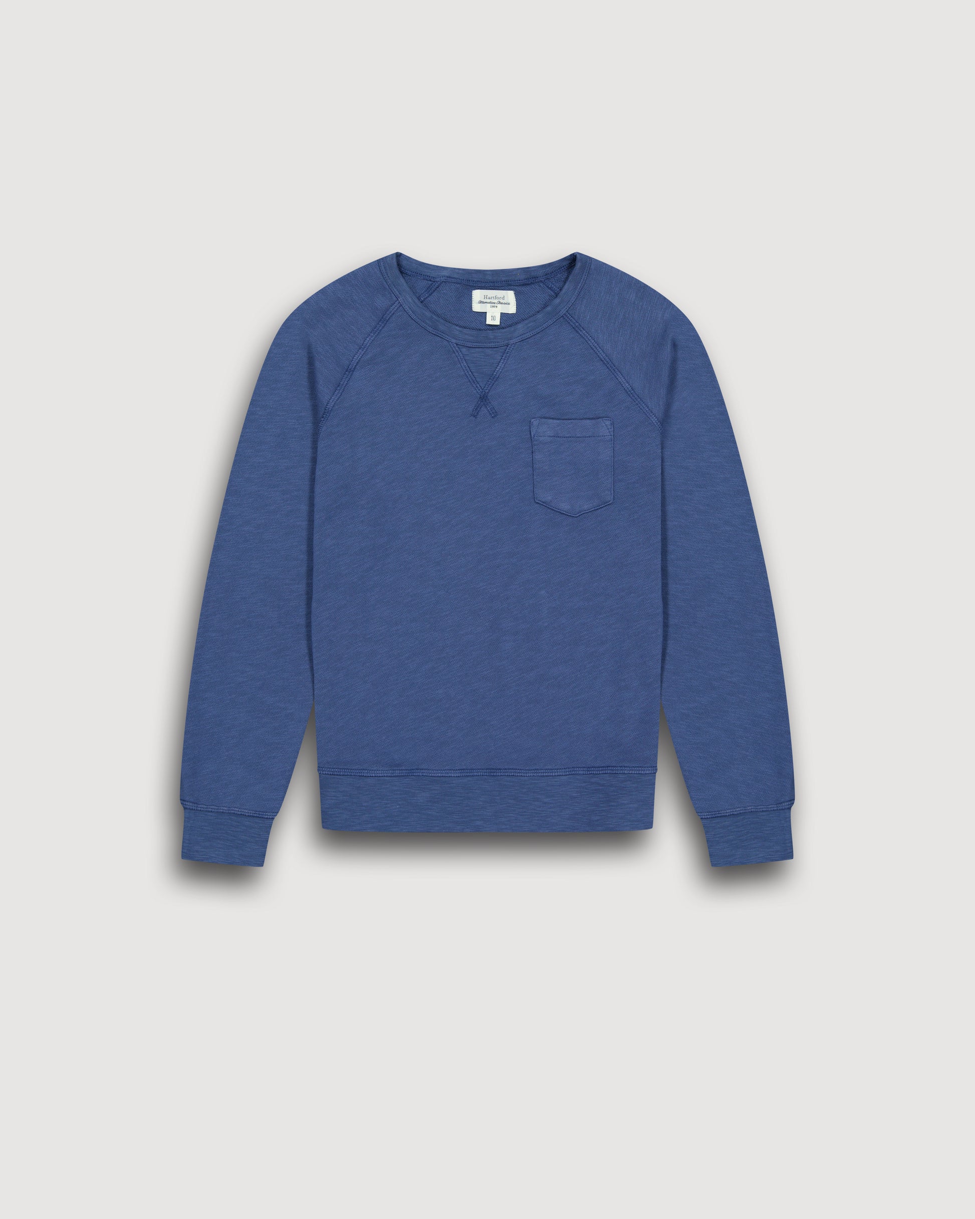 Sweatshirt Garçon en Coton Flammé Bleu Cobalt