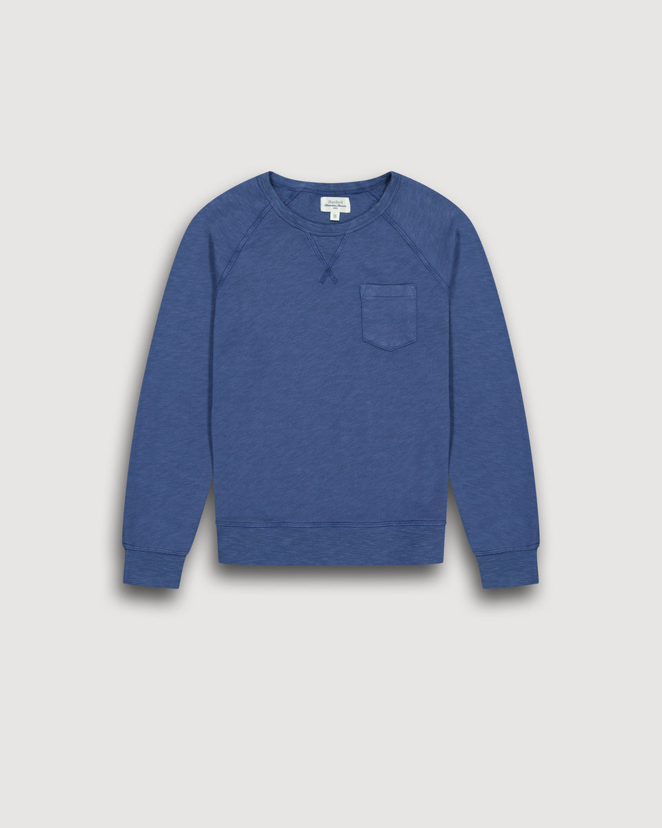 Sweatshirt Garçon en Coton Flammé Bleu Cobalt - Image principale