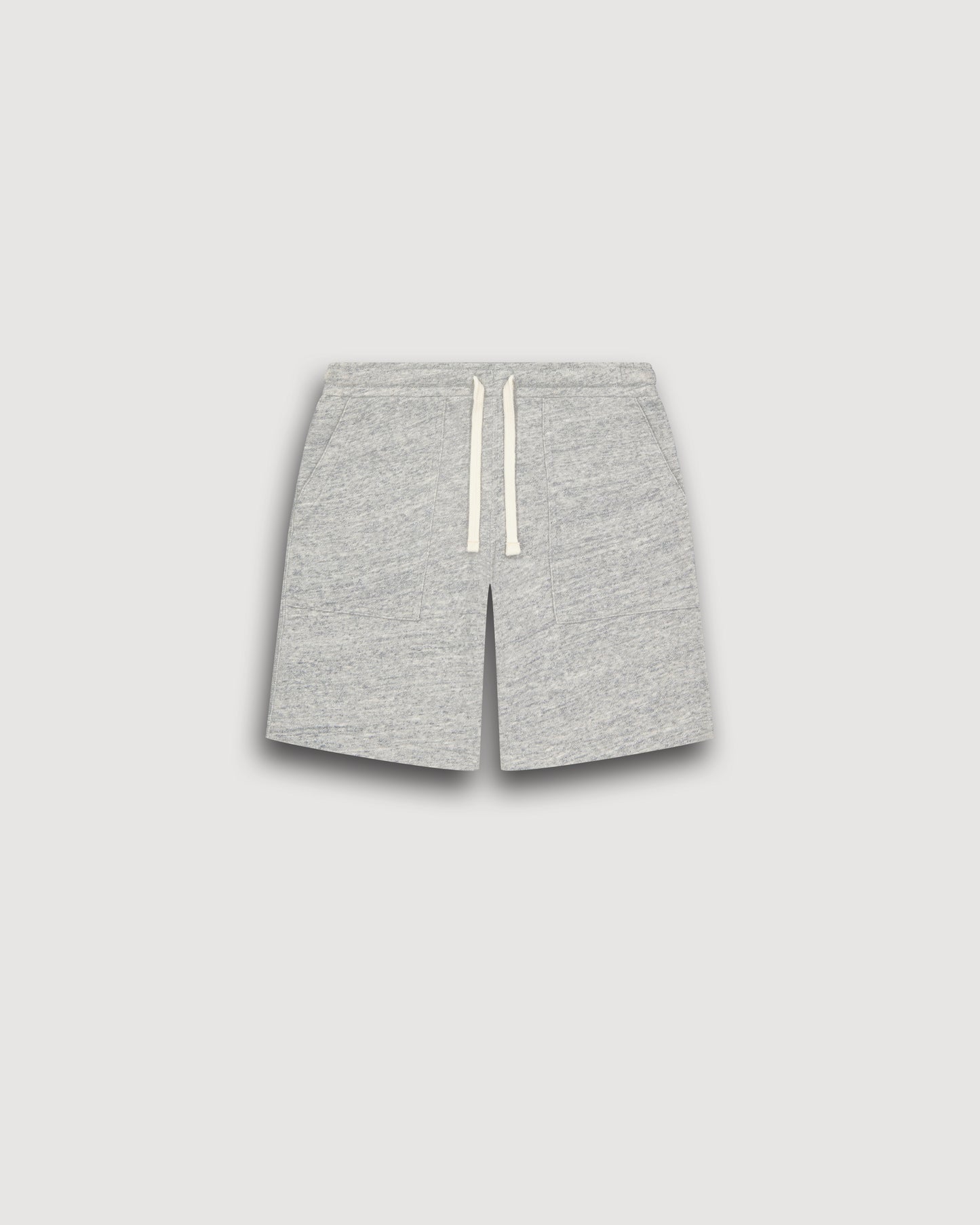 Short Garçon en Coton Flammé Gris Chiné