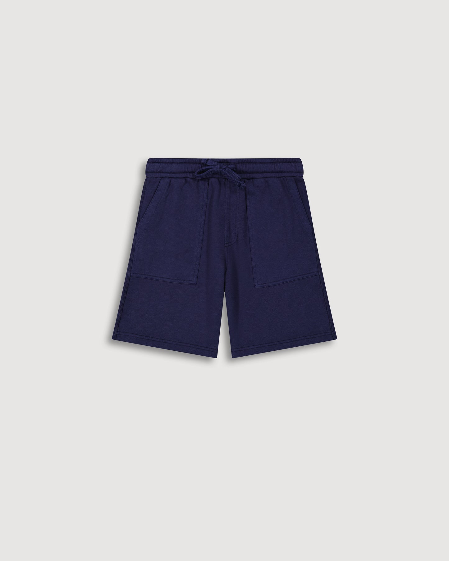 Short Garçon en Coton Flammé Bleu Marine