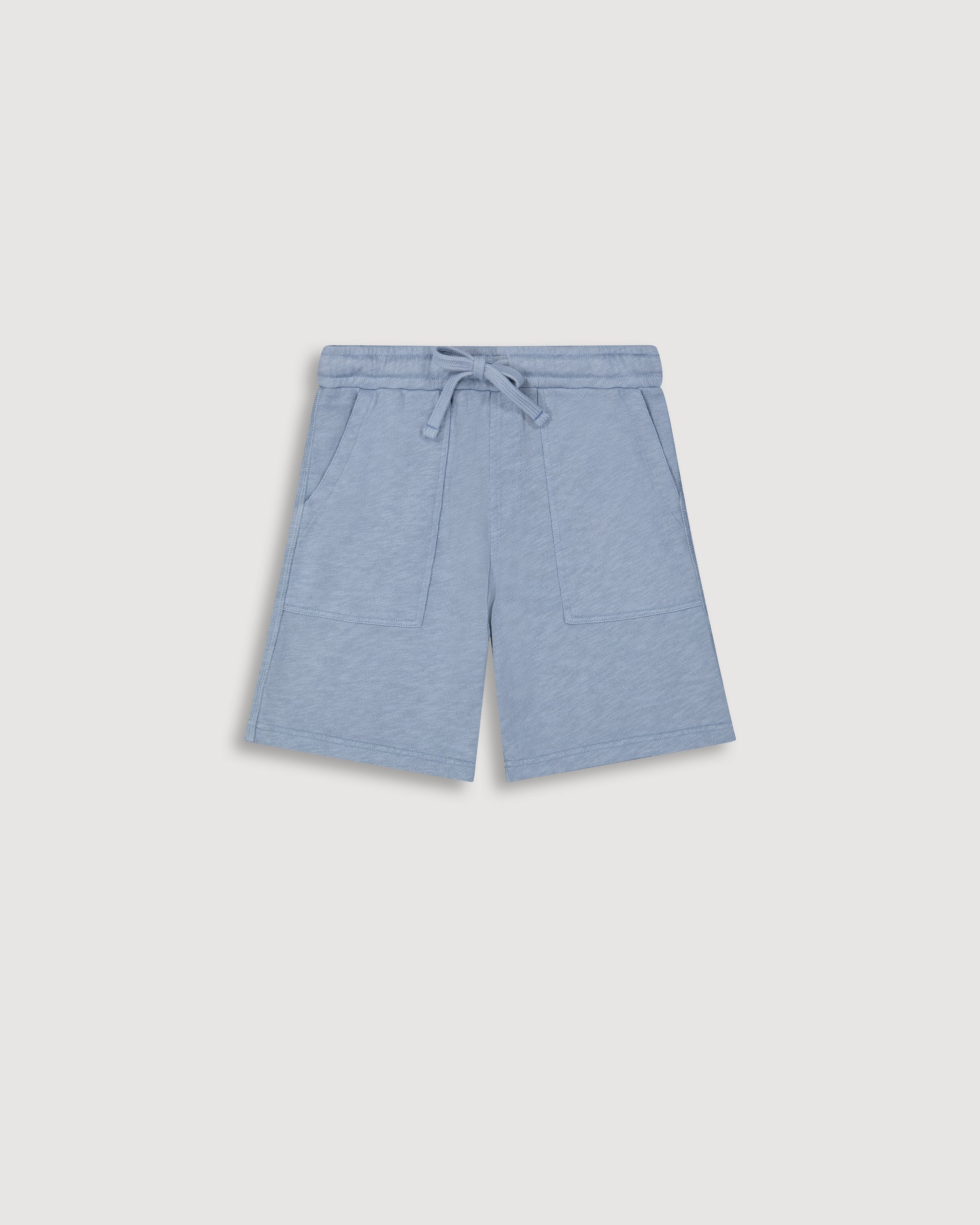 Short Garçon en Coton Flammé Bleu