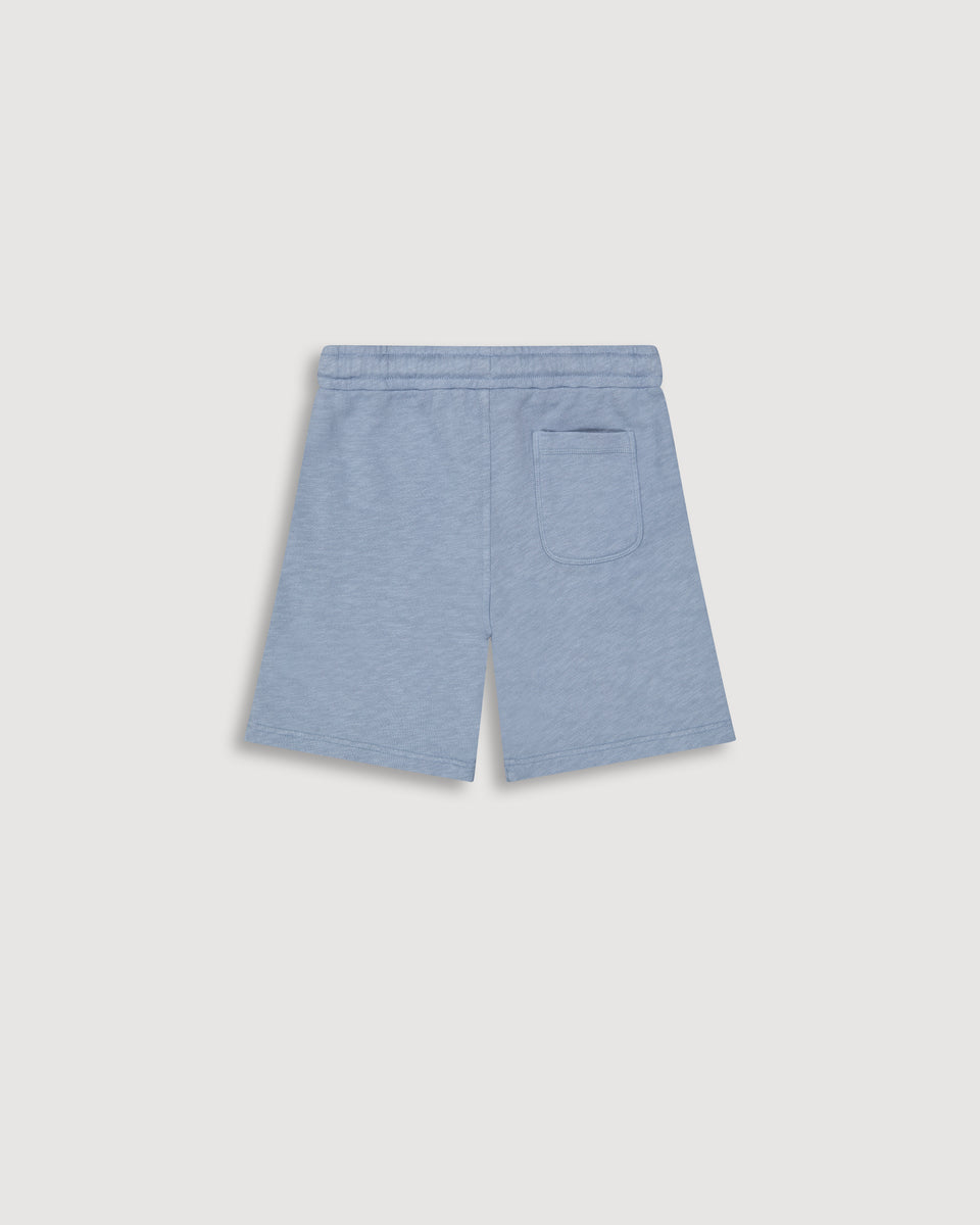 Short Garçon en Coton Flammé Bleu - Image alternative