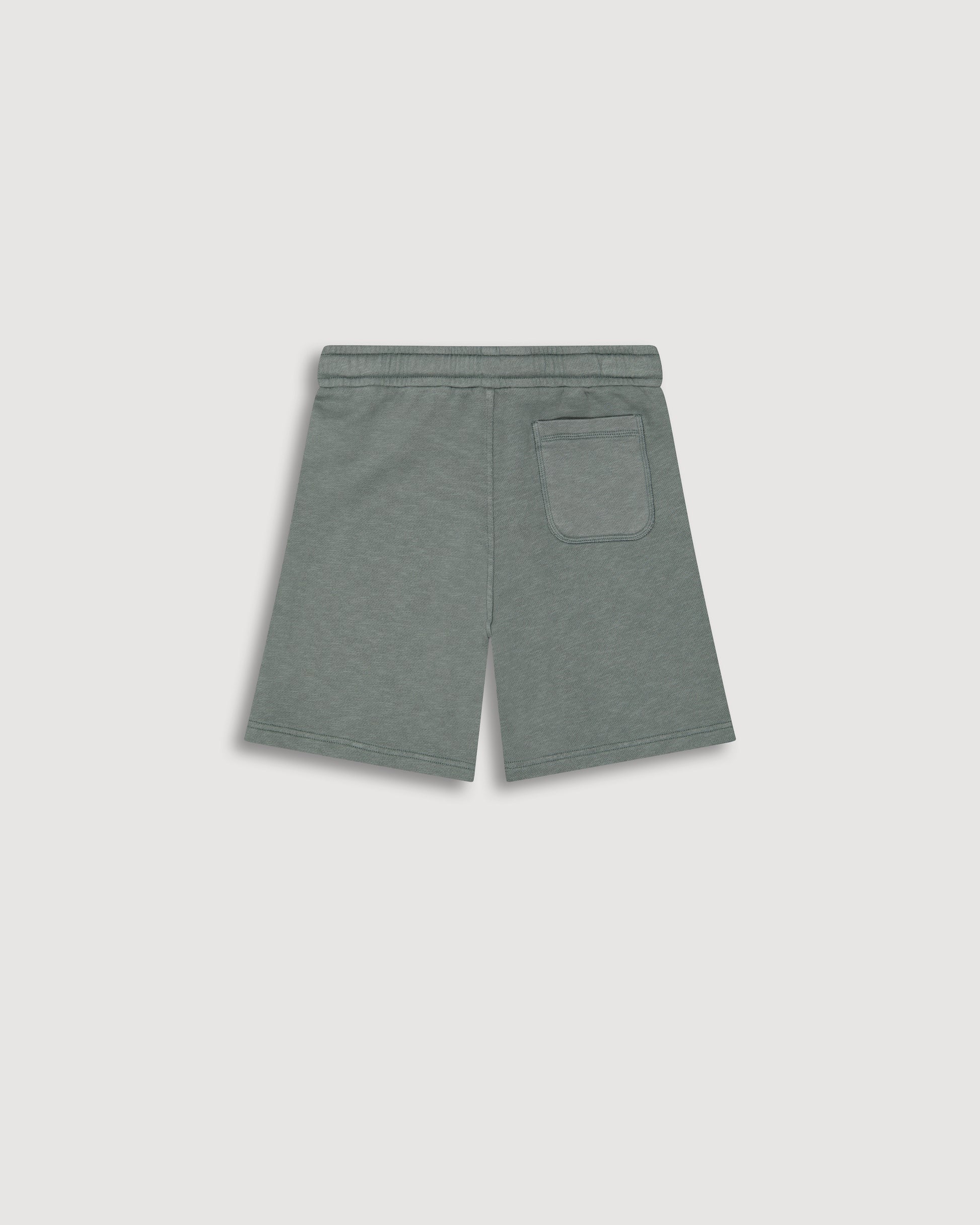 Short Garçon en Coton Flammé Vert Olive