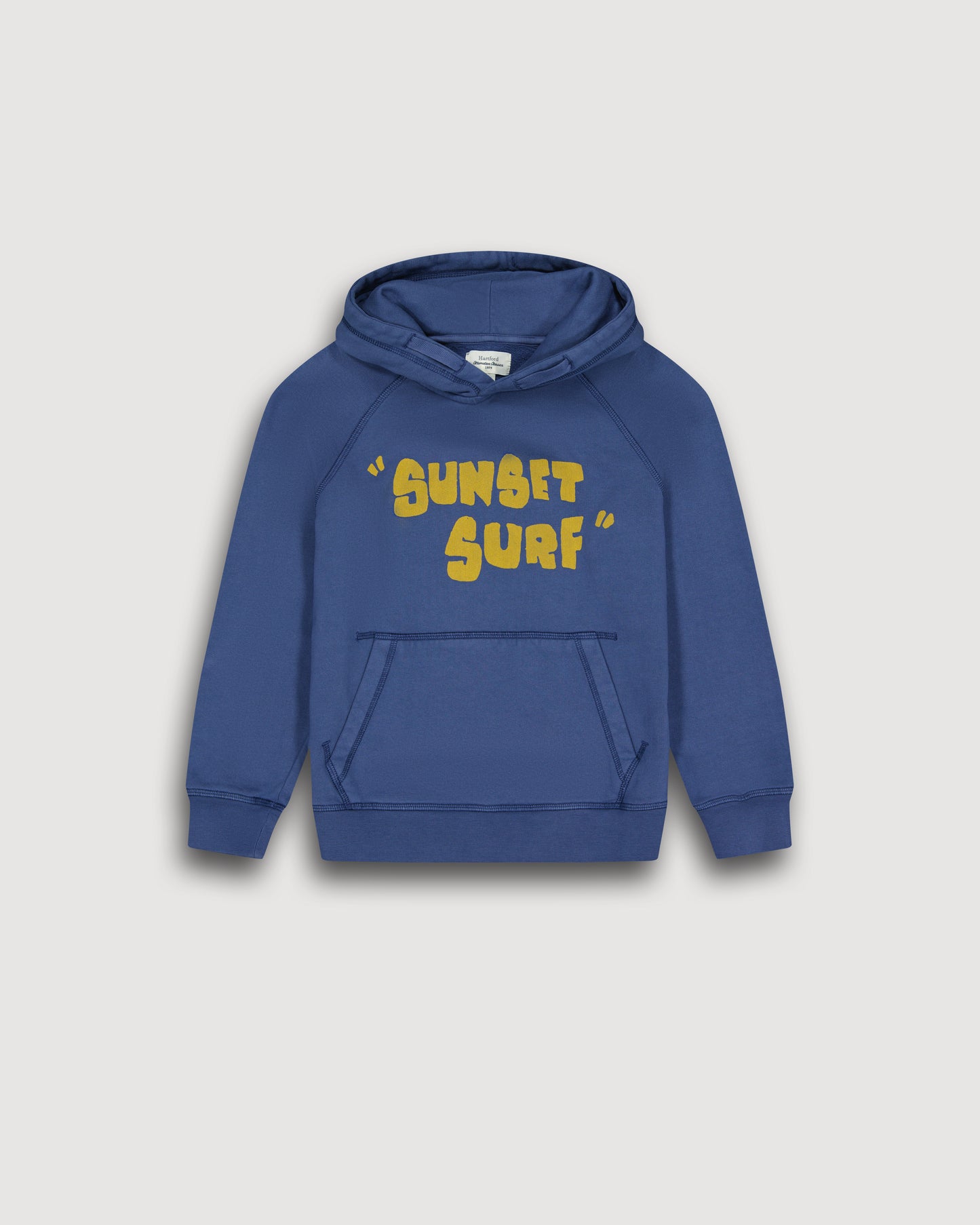 Sweatshirt Garçon en Coton Flammé Imprimé Sunset Bleu Hoody