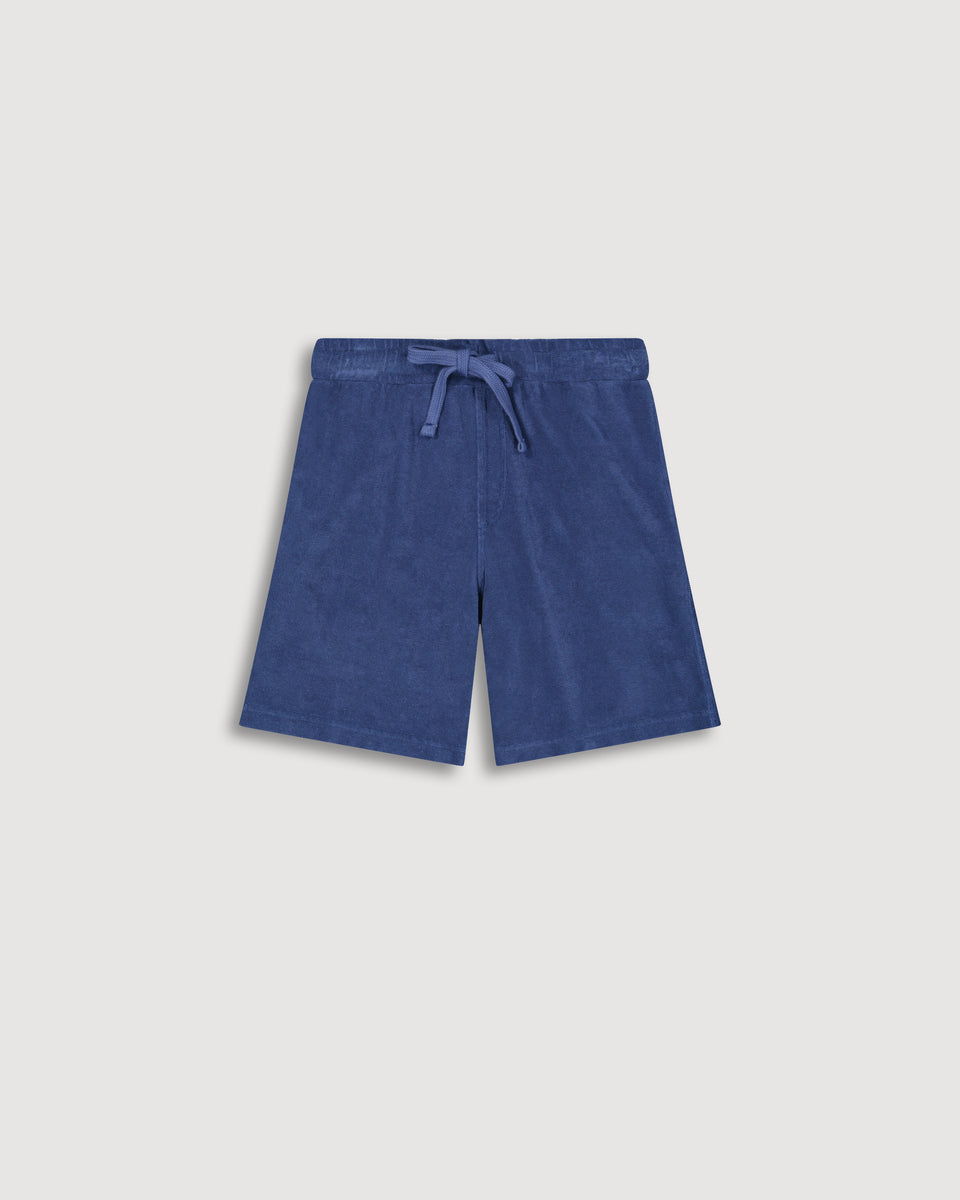 Boy's Cobalt Blue Terry Shorts - Image principale